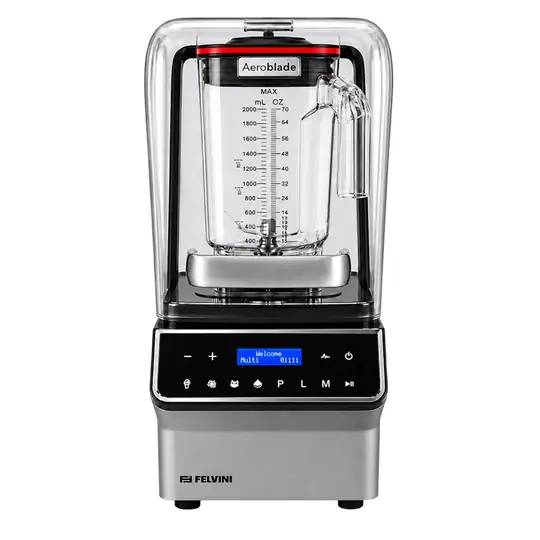 Felvini AeroBlade Dijital Bar Blender Gürültü Önleyici Kapaklı 2 Litre 1800 W Gri
