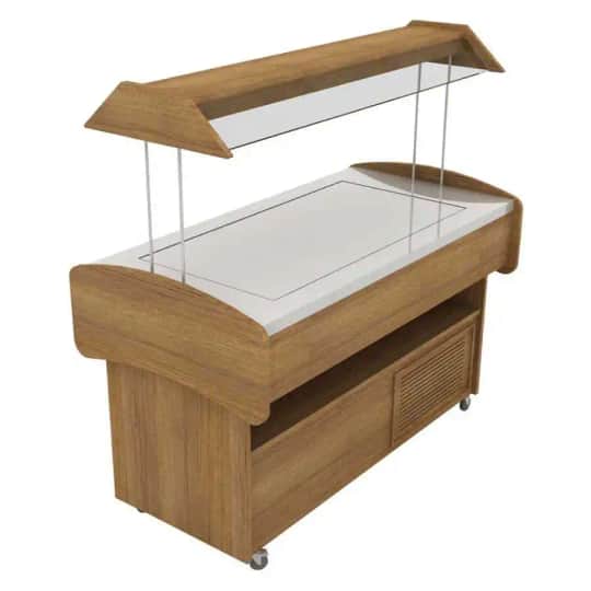 Öztiryakiler Isıtmalı Düz Yüzeyli Saladbar, 153x149x78 cm, Elektrikli