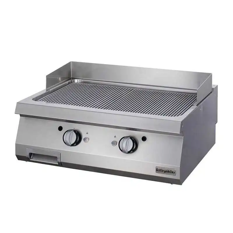Öztiryakiler OGG 8070 N Grill Plate Oluklu Gazlı 80x70 cm Sert Krom Kaplı