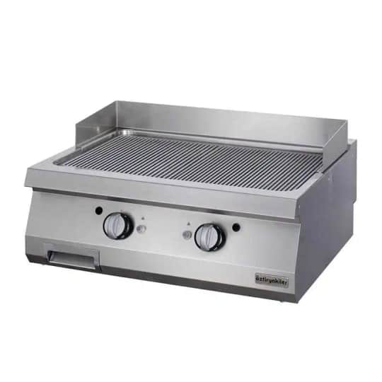 Öztiryakiler OGG 8070 N Grill Plate Oluklu Gazlı 80x70 cm Sert Krom Kaplı