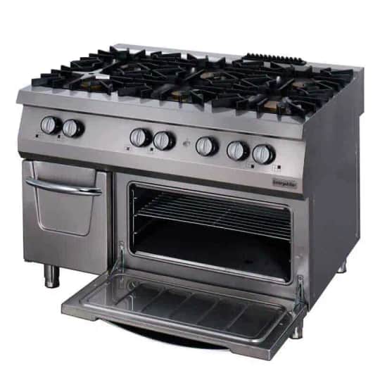 Öztiryakiler 700 Seri Kuzine Fırınlı Gazlı 6 Açık Ateş 120x70x85 (Ls)-6x6 Kw 7 Kw Gazlı Fırın