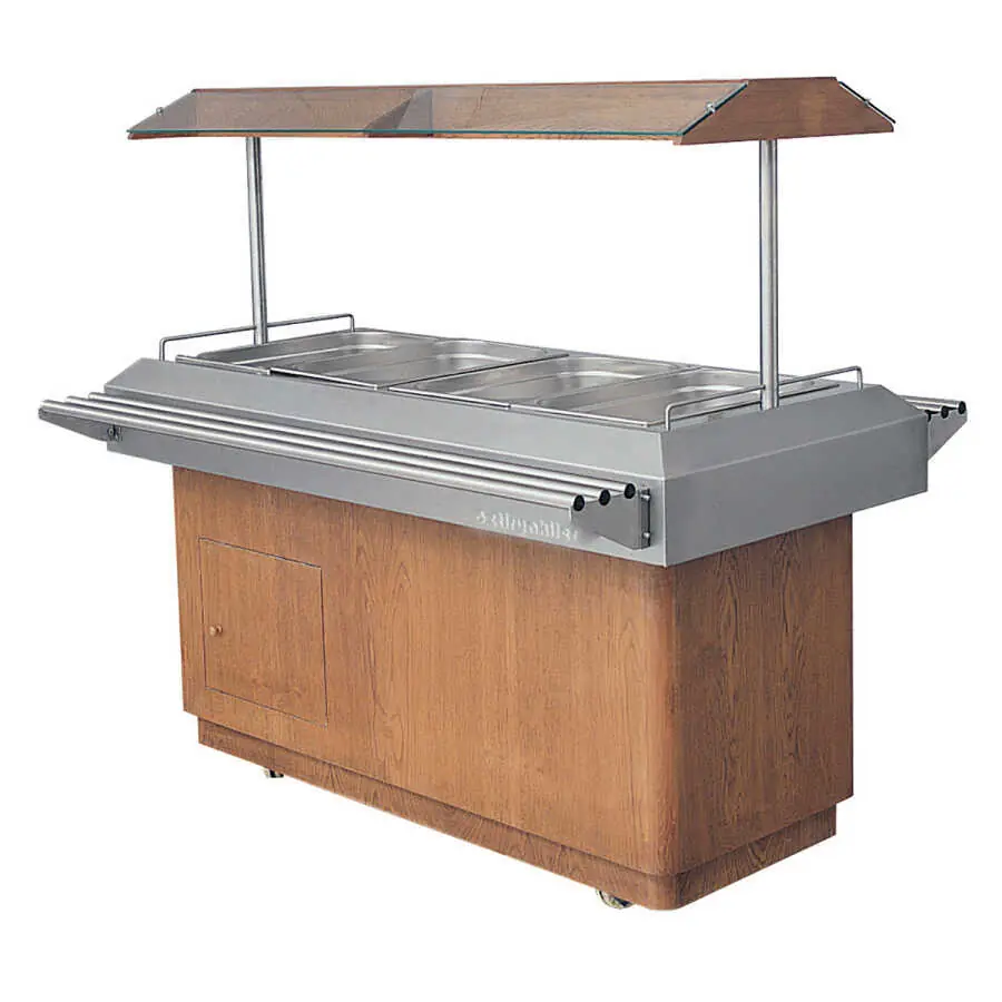 Öztiryakiler Sıcak Servis Ünitesi, 4 1/1 GN, Maun