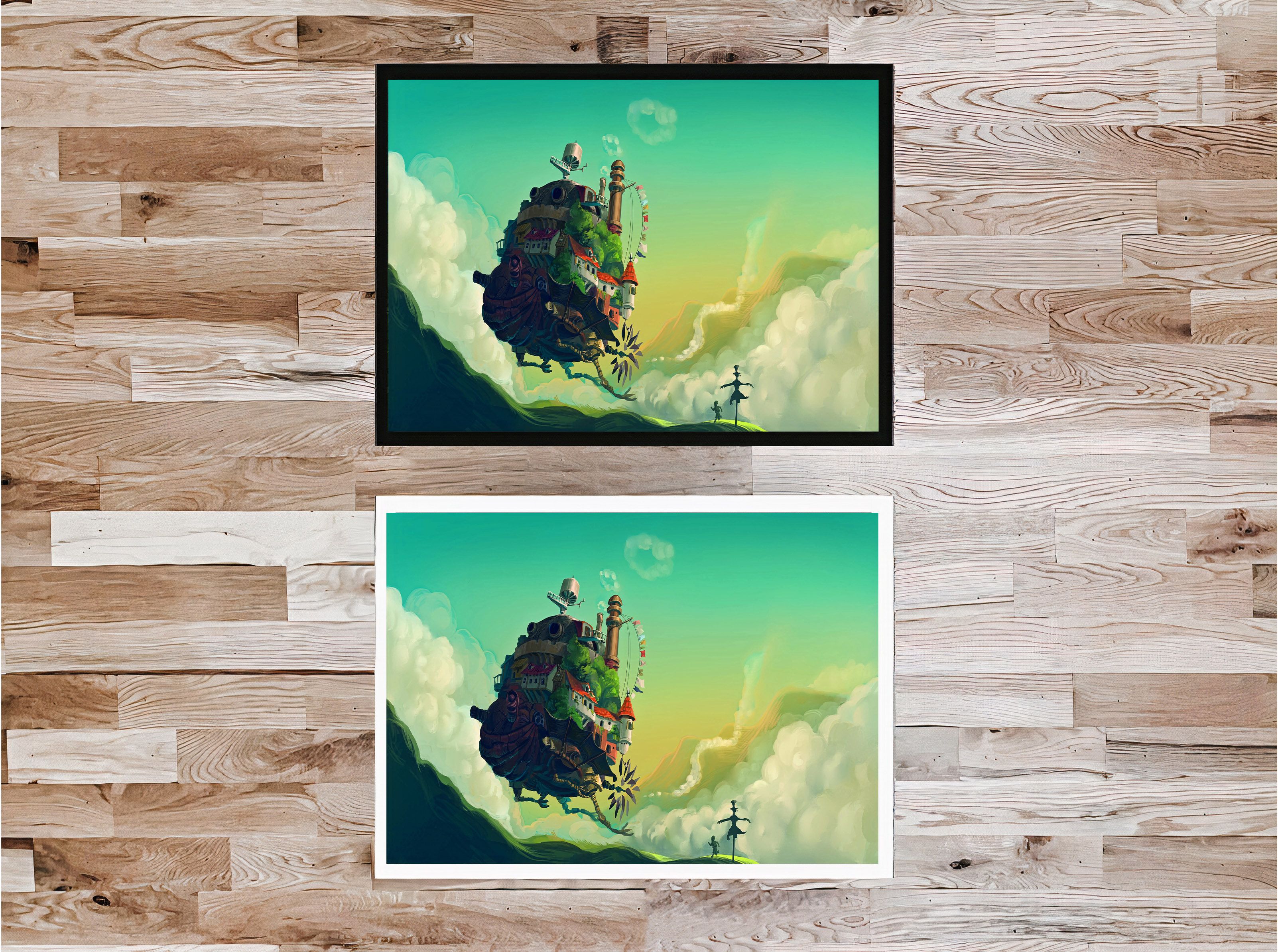 Howl's Moving Castle Canvas Print | Anime Canvas Art | Studio Ghibli Canvas Frame | Howl's Moving Castle Canvas