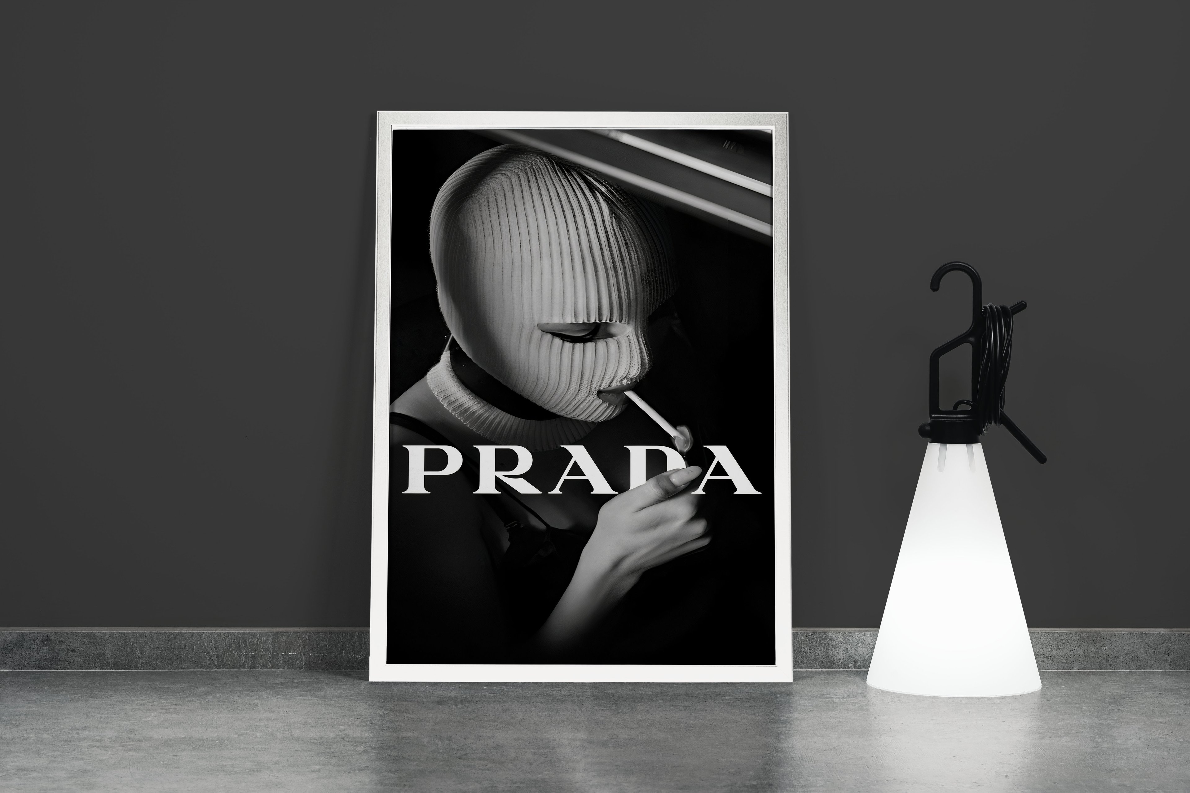 Vintage Magazine Cover Prada Wall Canvas Frames | Fashion Magazine Wall Art | Vintage Canvas for Living Room | Room Fashion Art | Fashion Canvas Art Model 177