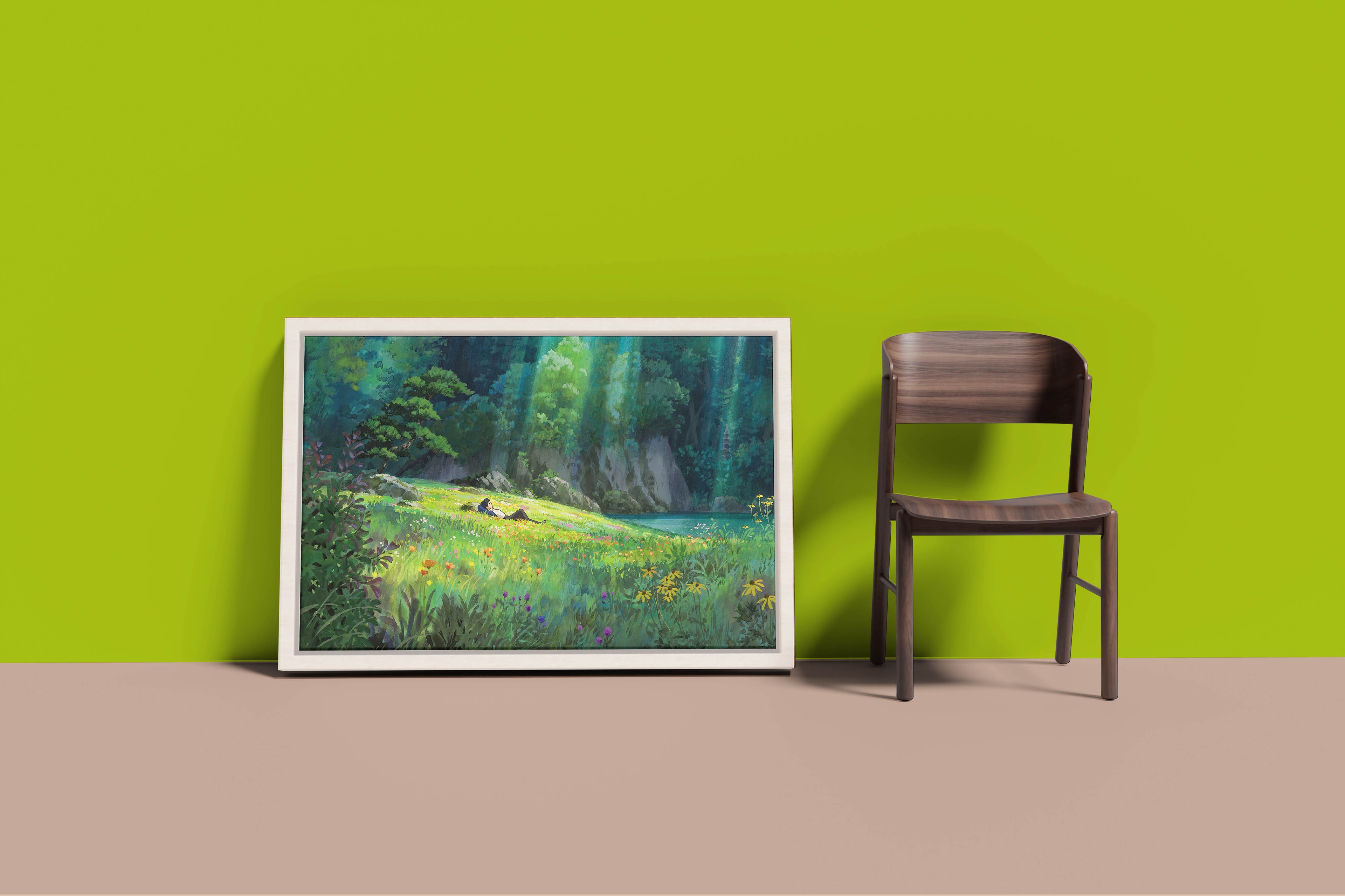 Howl's Moving Castle Forest Canvas Print | Anime Canvas Art | Studio Ghibli Canvas Frame | Howl's Moving Castle Canvas