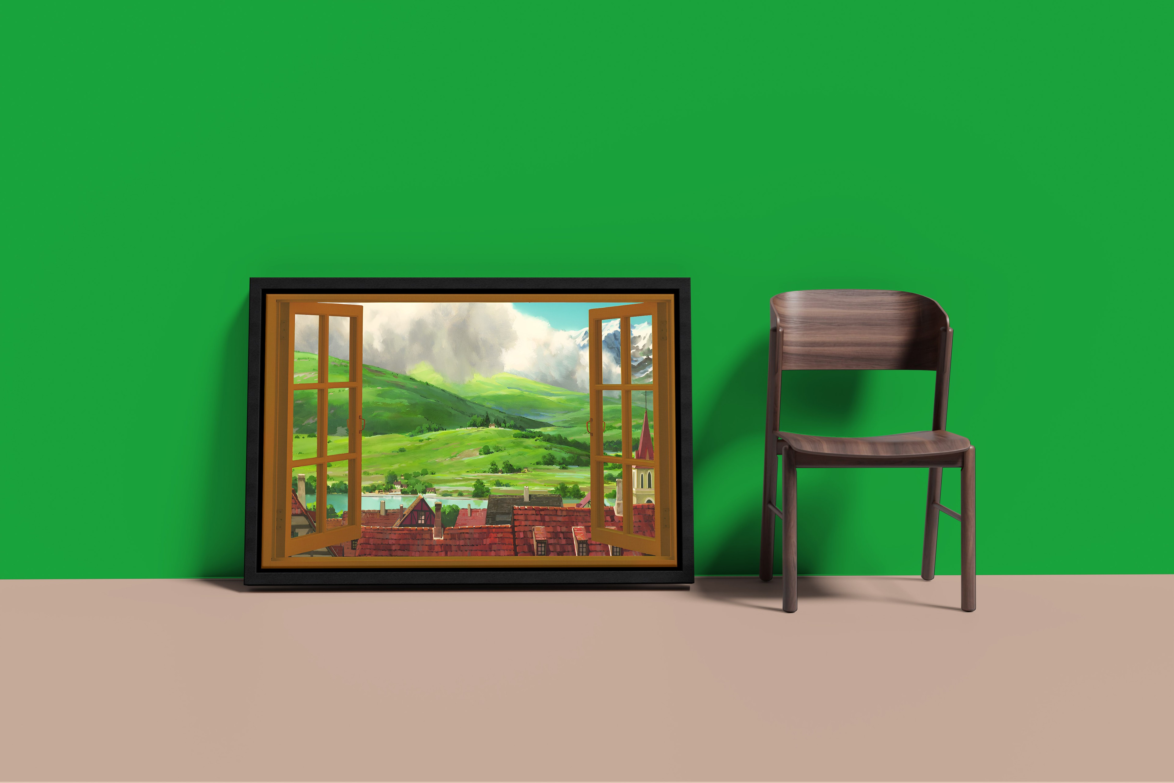 Studio Ghibli Anime Poster Wall Art Picture Canvas Print | Anime Canvas Art | Studio Ghibli Canvas Frame | Bedrooms & Living Rooms Decor