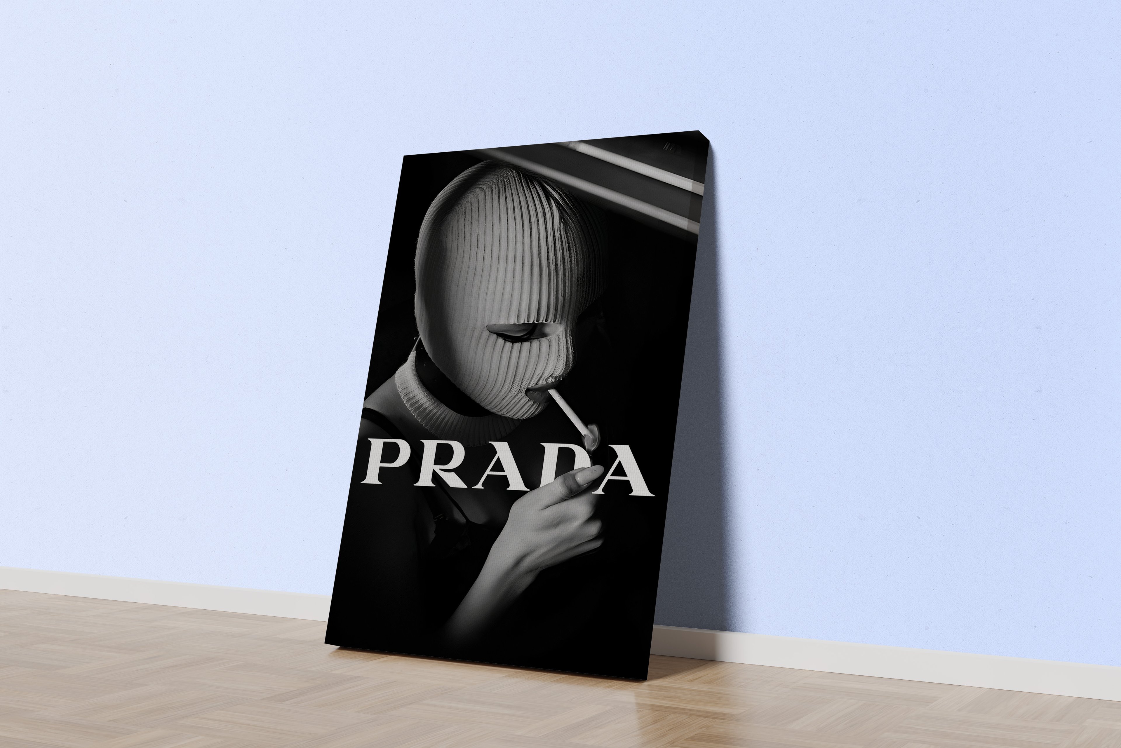 Vintage Magazine Cover Prada Wall Canvas Frames | Fashion Magazine Wall Art | Vintage Canvas for Living Room | Room Fashion Art | Fashion Canvas Art Model 177