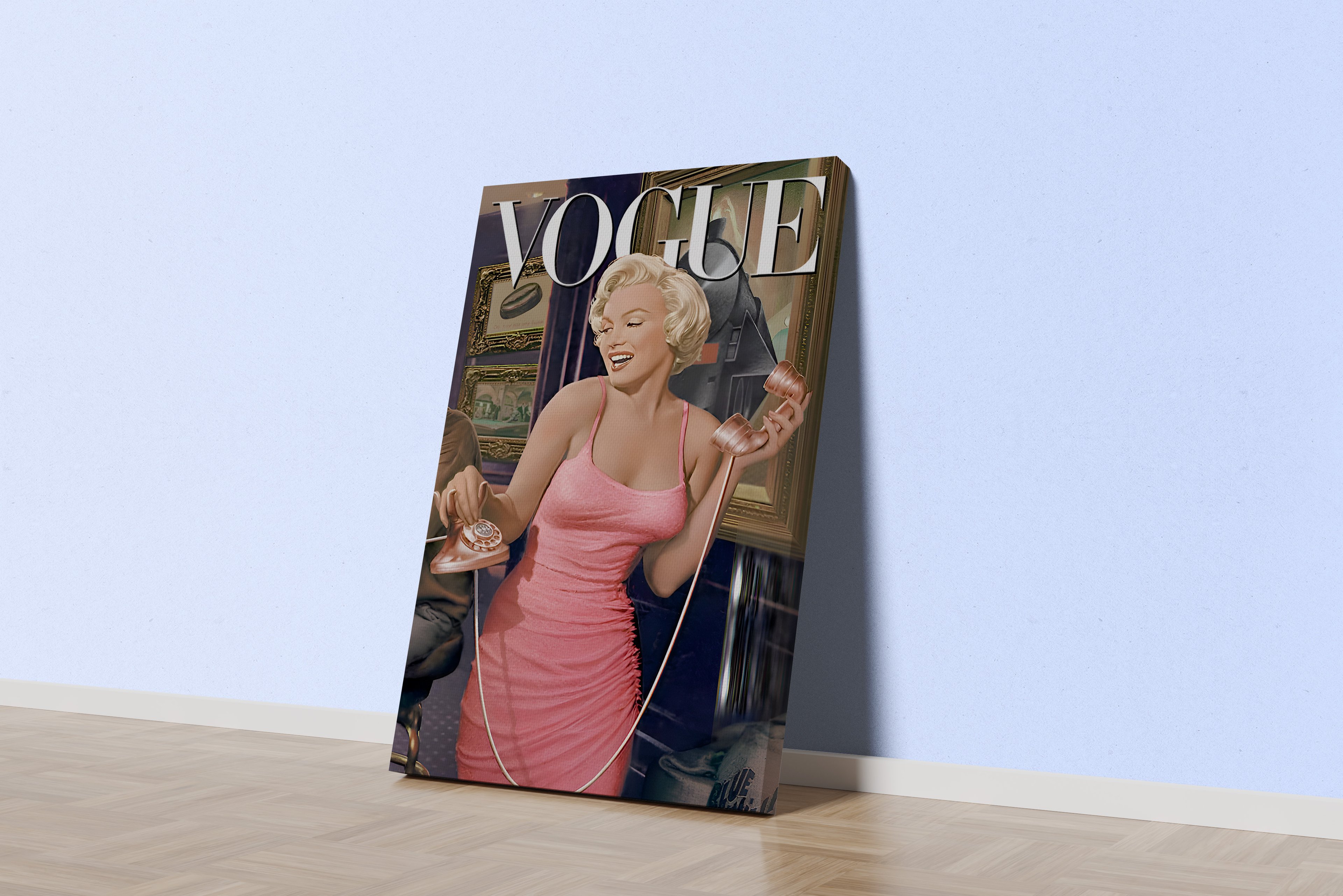 Modern Fashion Magazine Canvas Art | Marilyn Monroe Canvas | Vogue Inspired Decor | Chic Fashion Magazine Wall Art Canvas Print | Trendy Cover Poster | Glamorous Art for Home Decor Model 169