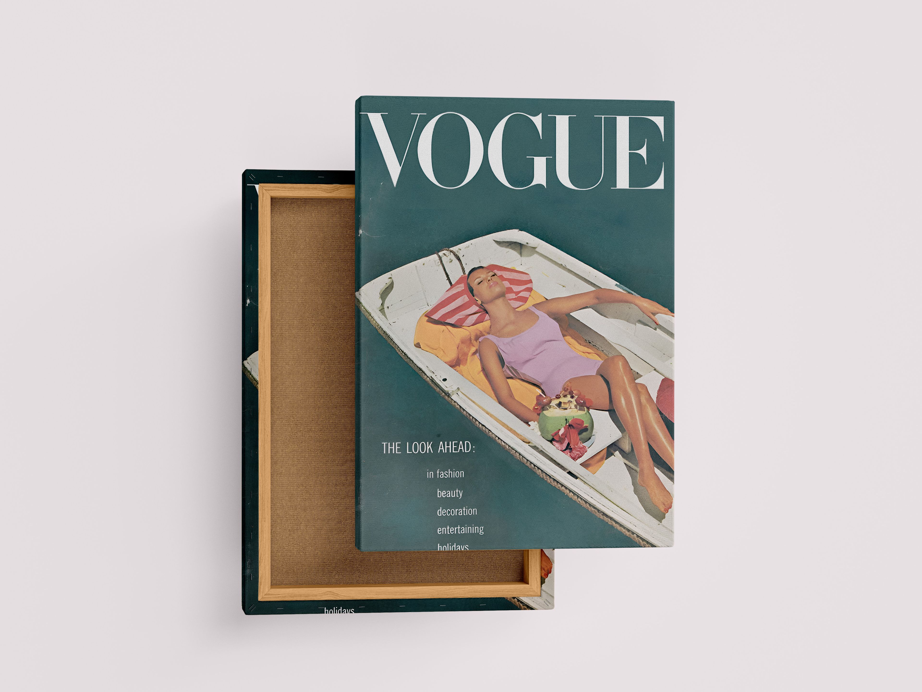 Vogue Cover Canvas Print | Fashion Magazine Canvas Print | Vogue Fashion Canvas Frame | Girls Room Decor | Vintage Fashion Art | Luxury Fashion Art Model 191