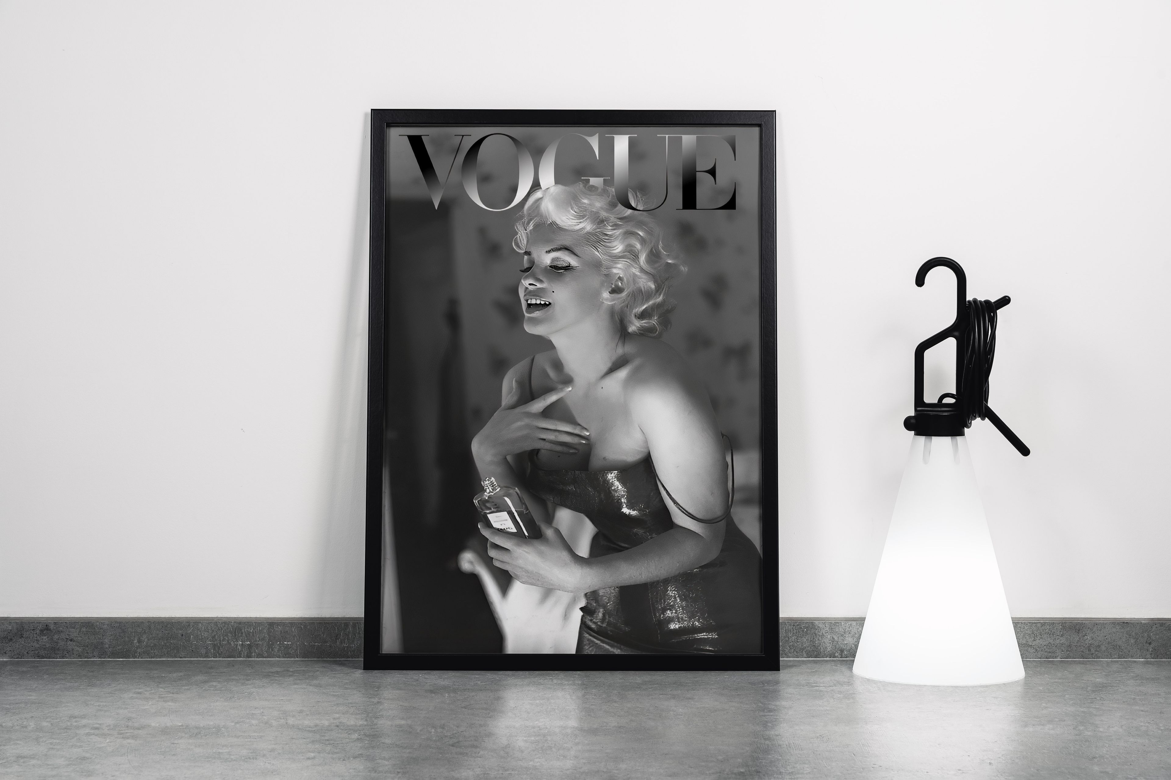 Modern Fashion Magazine Canvas Art | Marilyn Monroe Canvas | Vogue Inspired Decor | Chic Fashion Magazine Wall Art Canvas Print | Trendy Cover Poster | Glamorous Art for Home Decor Model 173