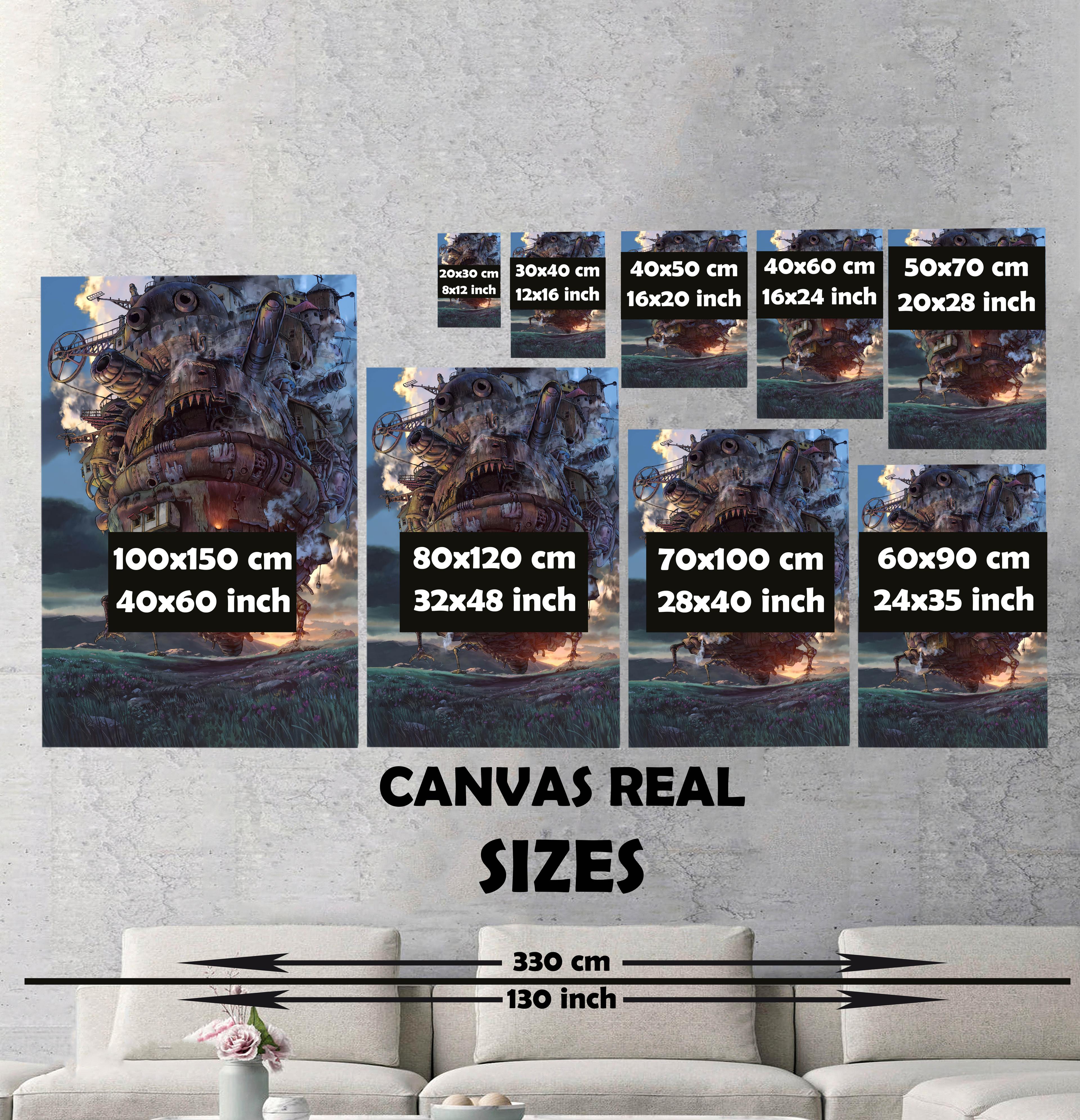 Howl's Moving Castle Canvas Print | Anime Canvas Art | Studio Ghibli Canvas Frame | Hayao Miyazaki Canvas Print