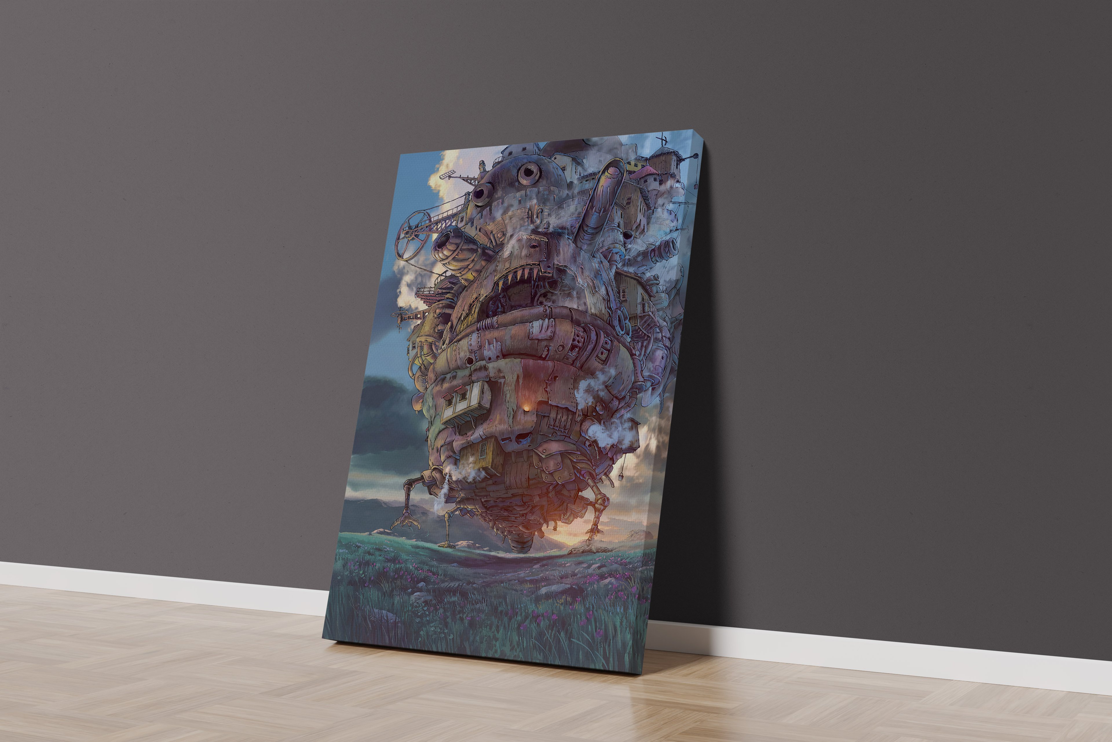 Howl's Moving Castle Canvas Print | Anime Canvas Art | Studio Ghibli Canvas Frame | Hayao Miyazaki Canvas Print