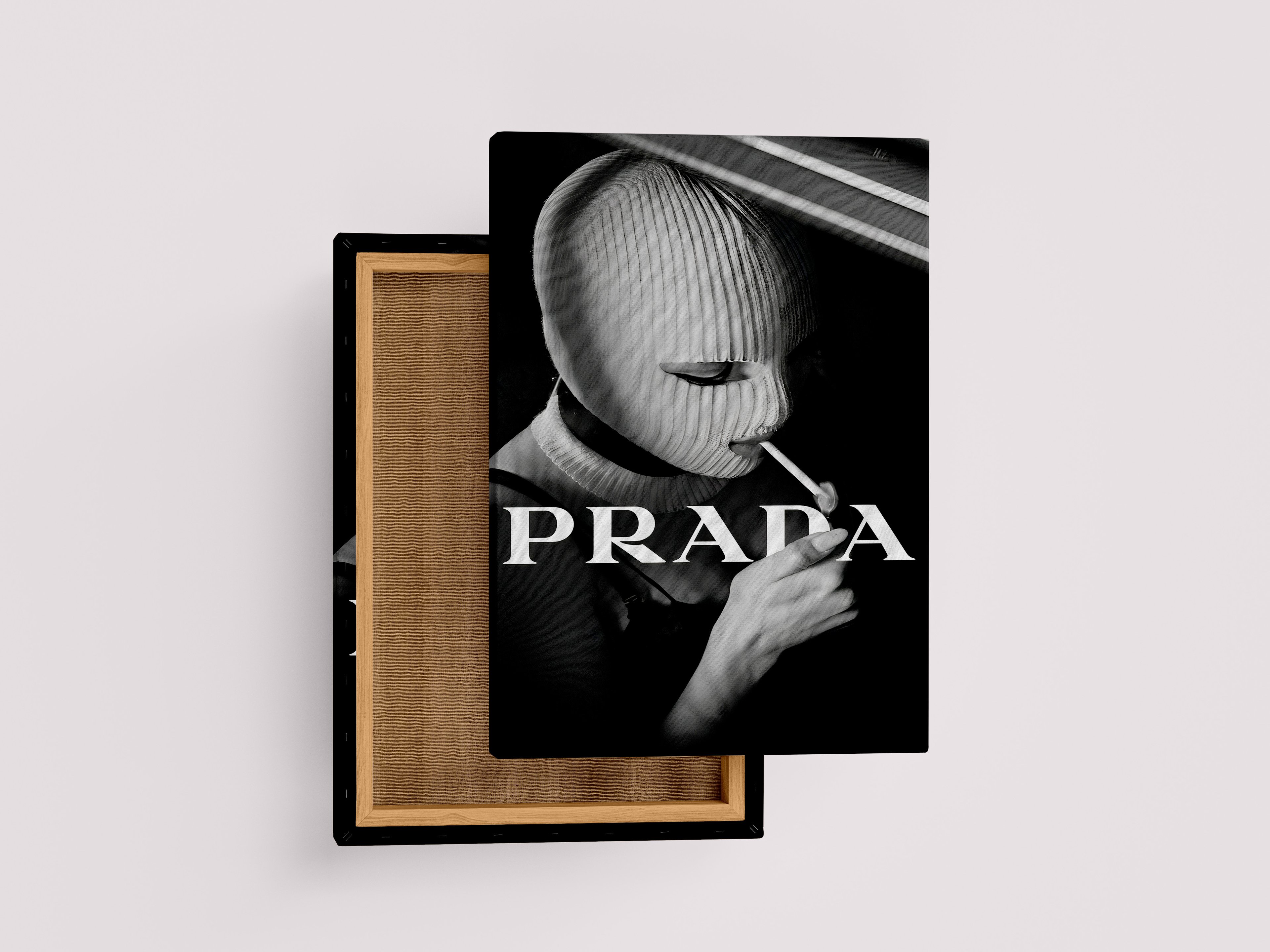 Vintage Magazine Cover Prada Wall Canvas Frames | Fashion Magazine Wall Art | Vintage Canvas for Living Room | Room Fashion Art | Fashion Canvas Art Model 177