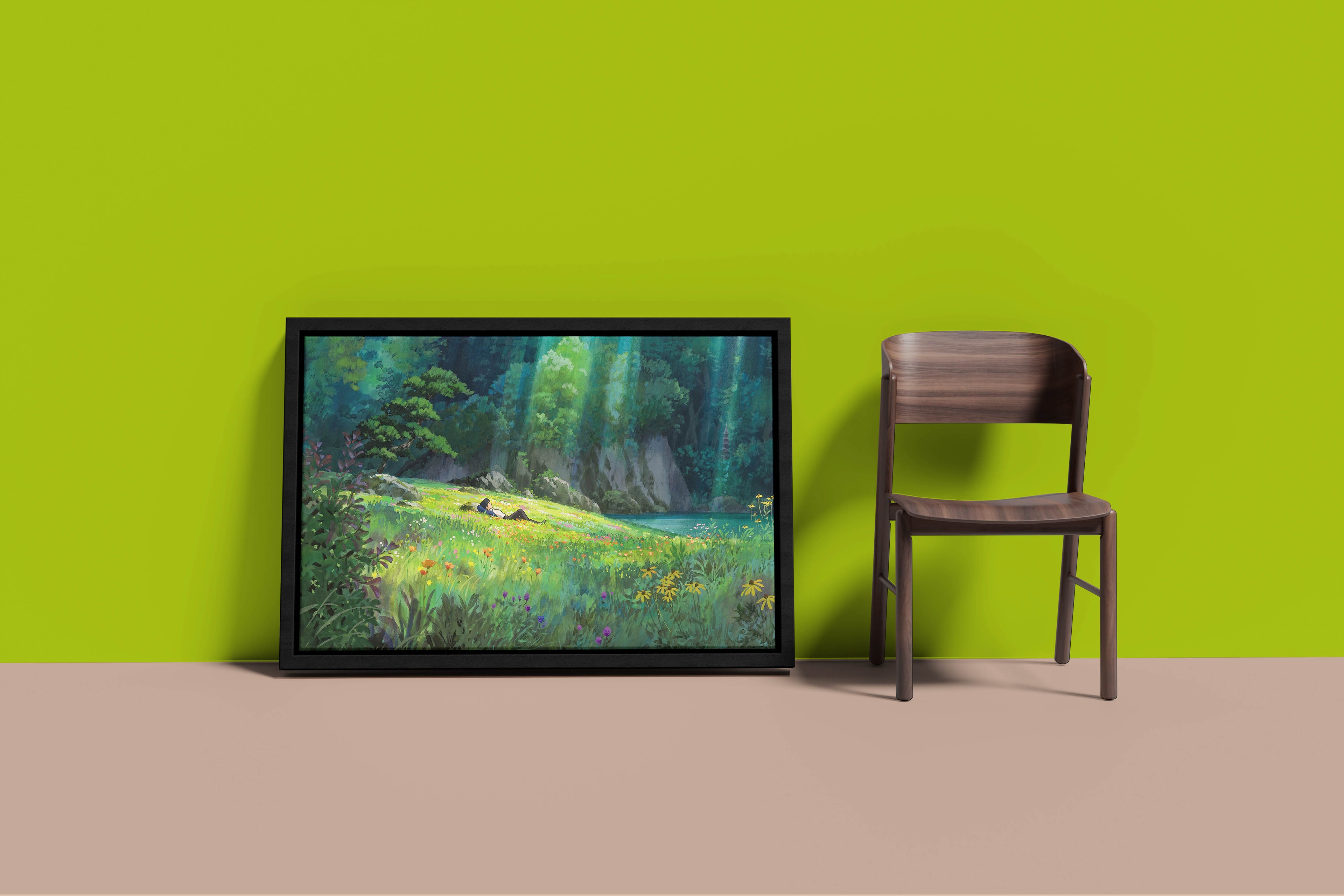 Howl's Moving Castle Forest Canvas Print | Anime Canvas Art | Studio Ghibli Canvas Frame | Howl's Moving Castle Canvas