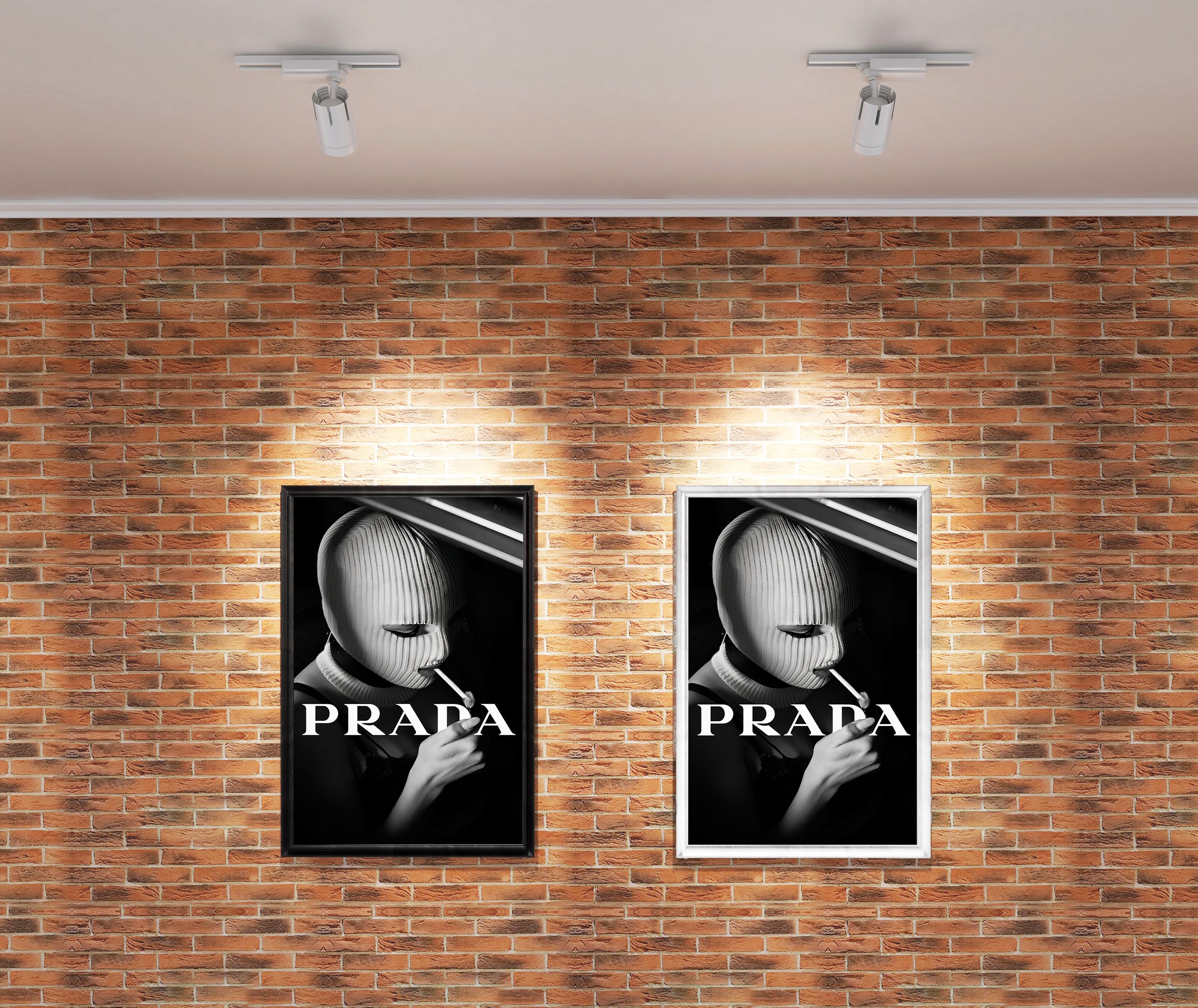 Vintage Magazine Cover Prada Wall Canvas Frames | Fashion Magazine Wall Art | Vintage Canvas for Living Room | Room Fashion Art | Fashion Canvas Art Model 177