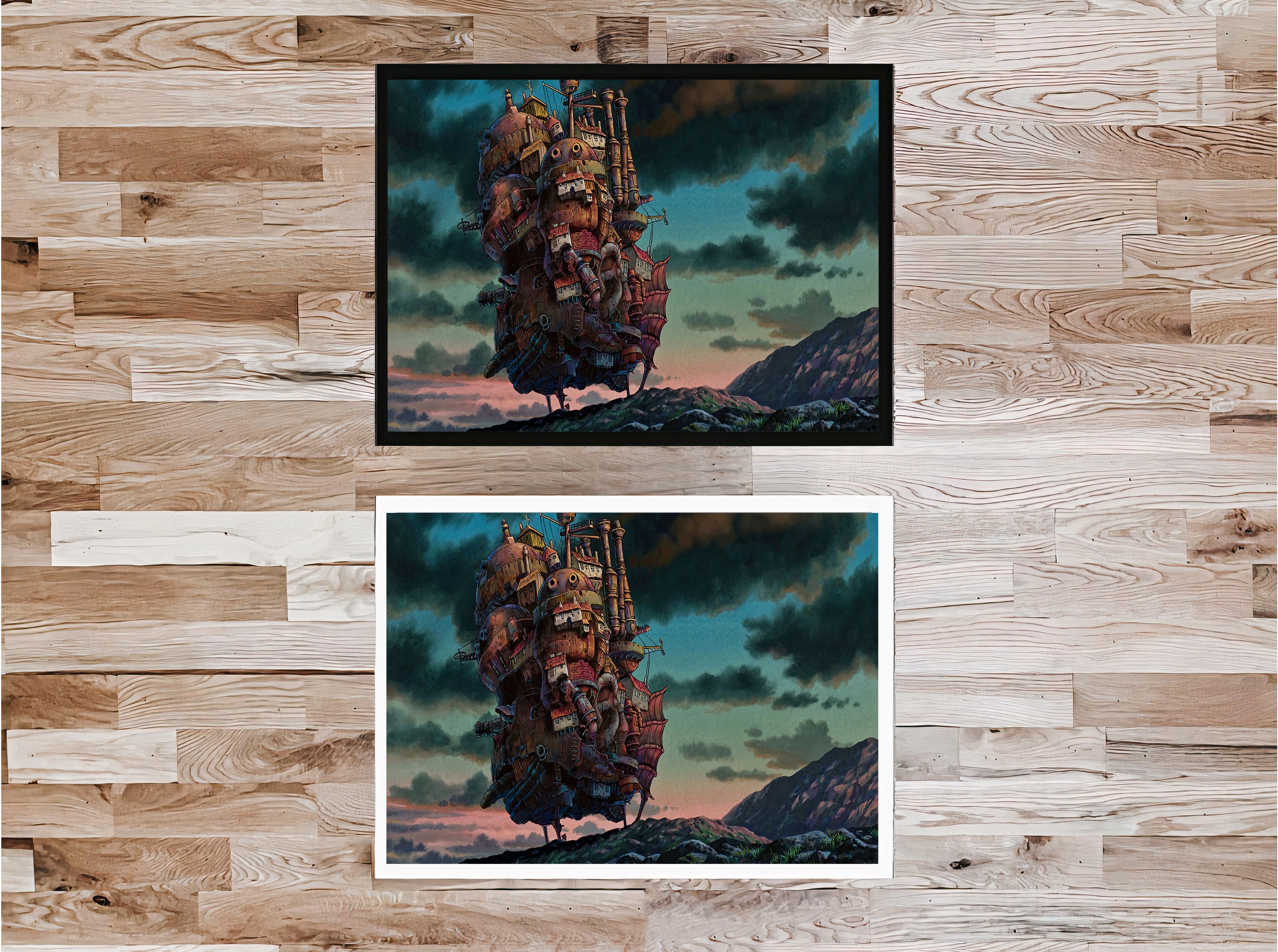 Howl's Moving Castle Canvas Print | Anime Canvas Art | Studio Ghibli Canvas Frame | Howl's Moving Castle Canvas