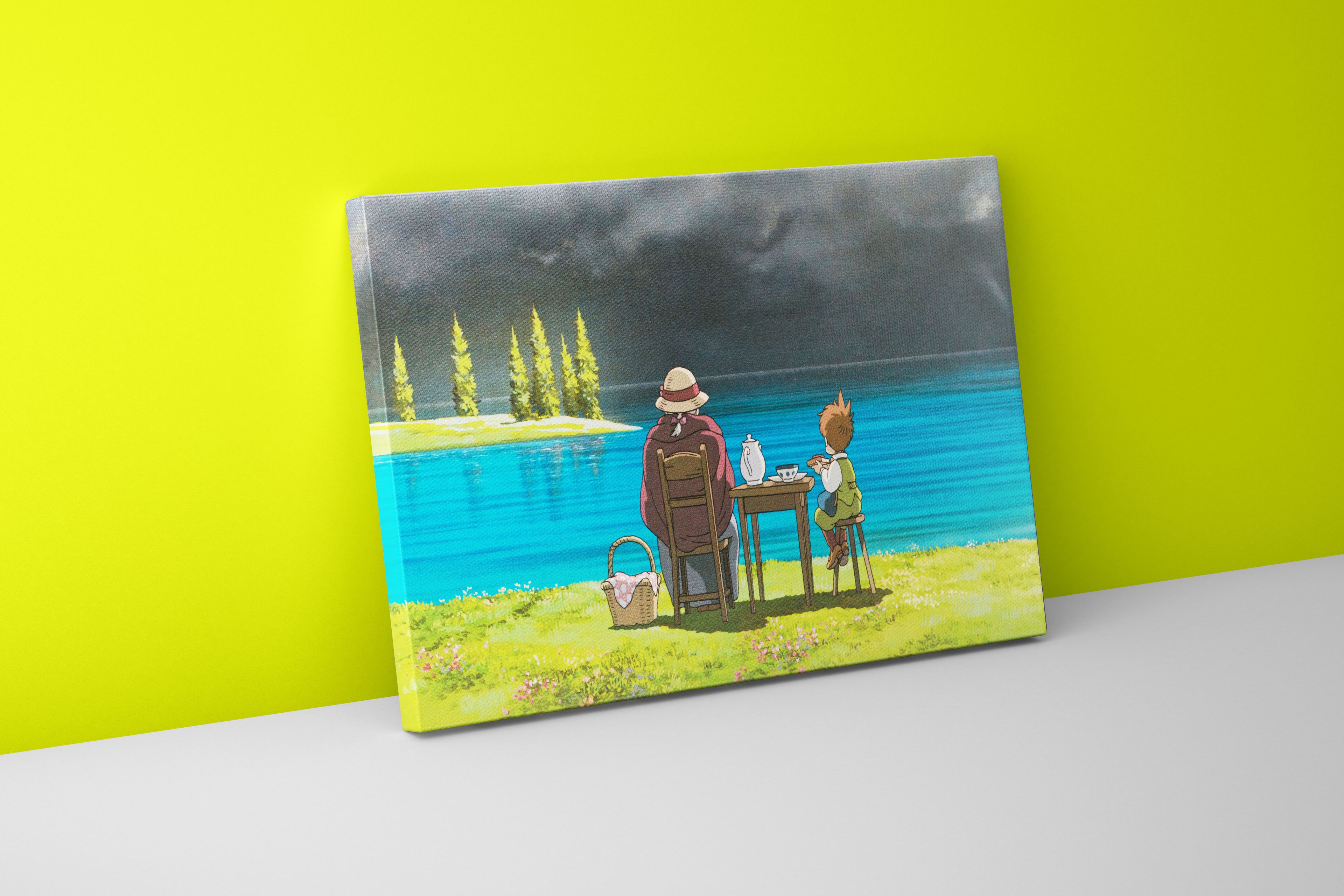 Howl's Moving Castle Canvas Print | Anime Canvas Art | Studio Ghibli Canvas Frame | Howl's Moving Castle Canvas