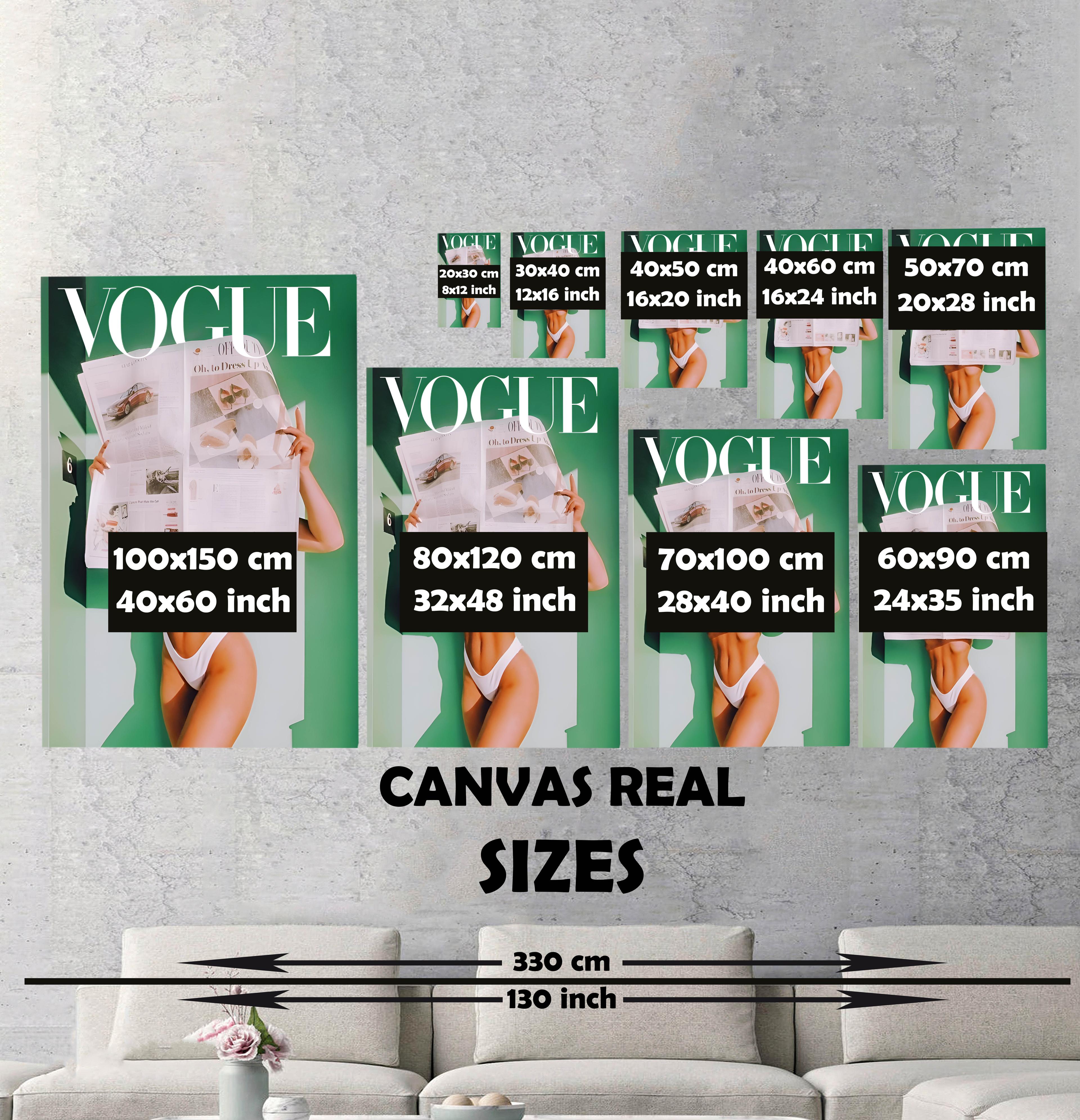 Vogue Covers Fashion Print Woman Wall Art Canvas Frame | Fashion Magazine Trendy Wall Art | Vogue Fashion Canvas Frame | Vogue Trendy Fashion Art | Fashion Canvas Print | Luxury Fashion Art Model 193