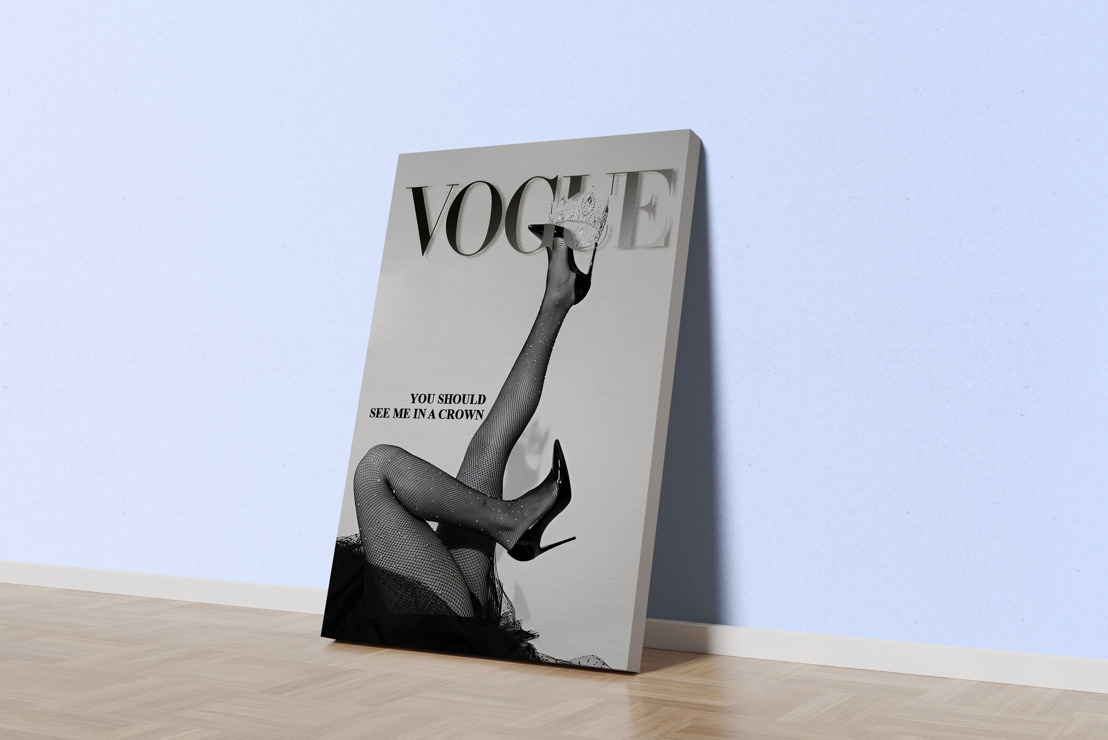 Modern Fashion Magazine Canvas Art | Vogue Inspired Decor | Chic Fashion Magazine Wall Art Canvas Print | Trendy Cover Poster | Glamorous Art for Home Decor Model 181