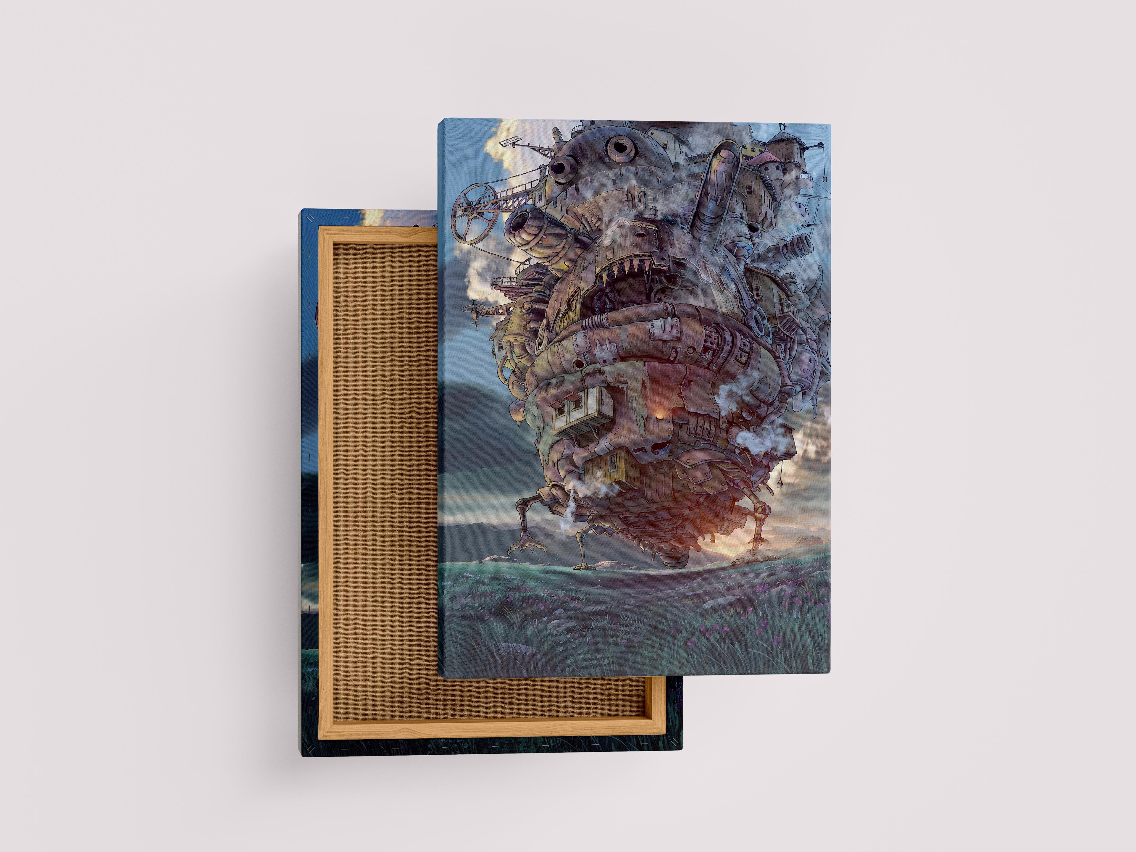 Howl's Moving Castle Canvas Print | Anime Canvas Art | Studio Ghibli Canvas Frame | Hayao Miyazaki Canvas Print