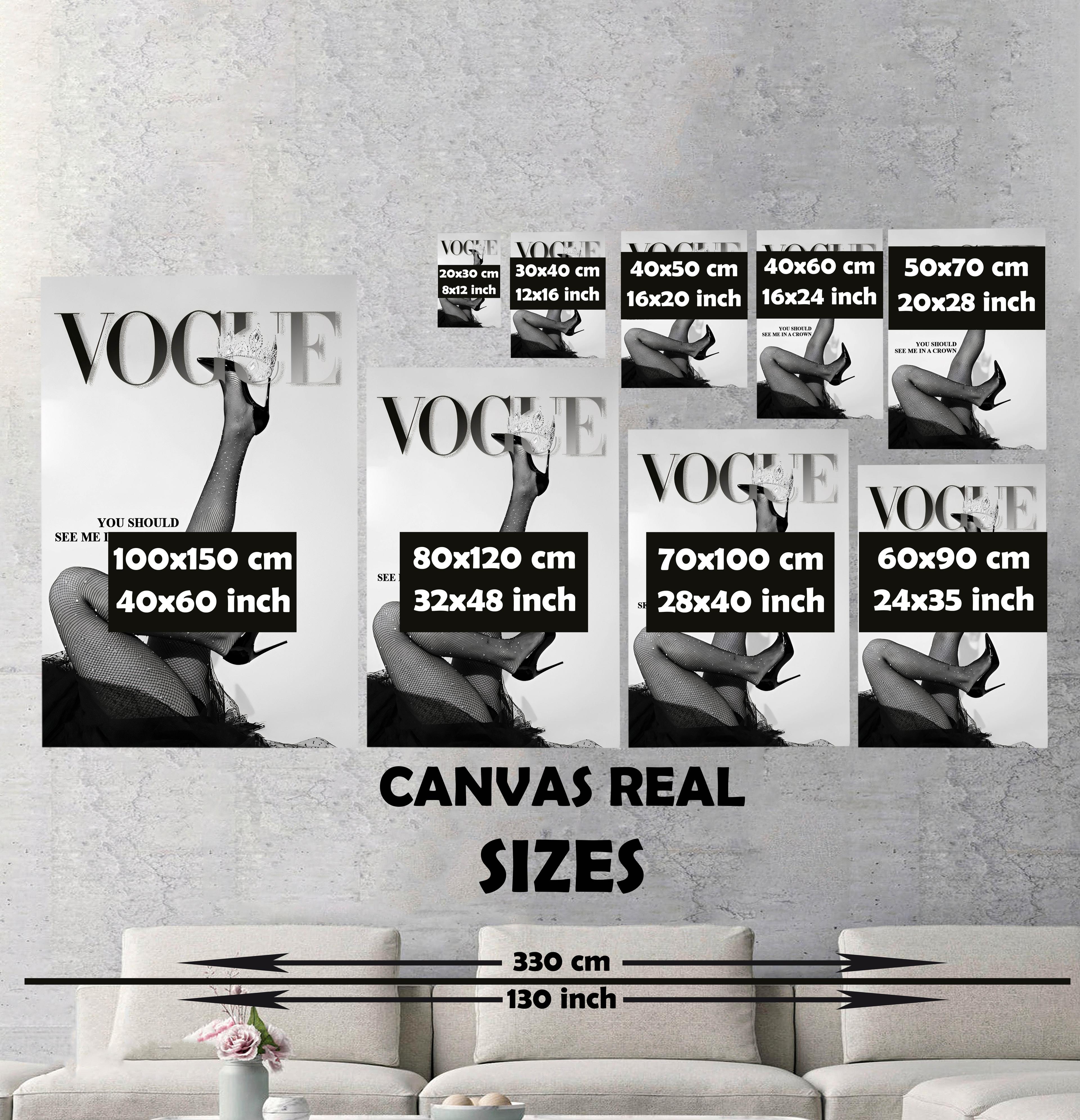 Modern Fashion Magazine Canvas Art | Vogue Inspired Decor | Chic Fashion Magazine Wall Art Canvas Print | Trendy Cover Poster | Glamorous Art for Home Decor Model 181