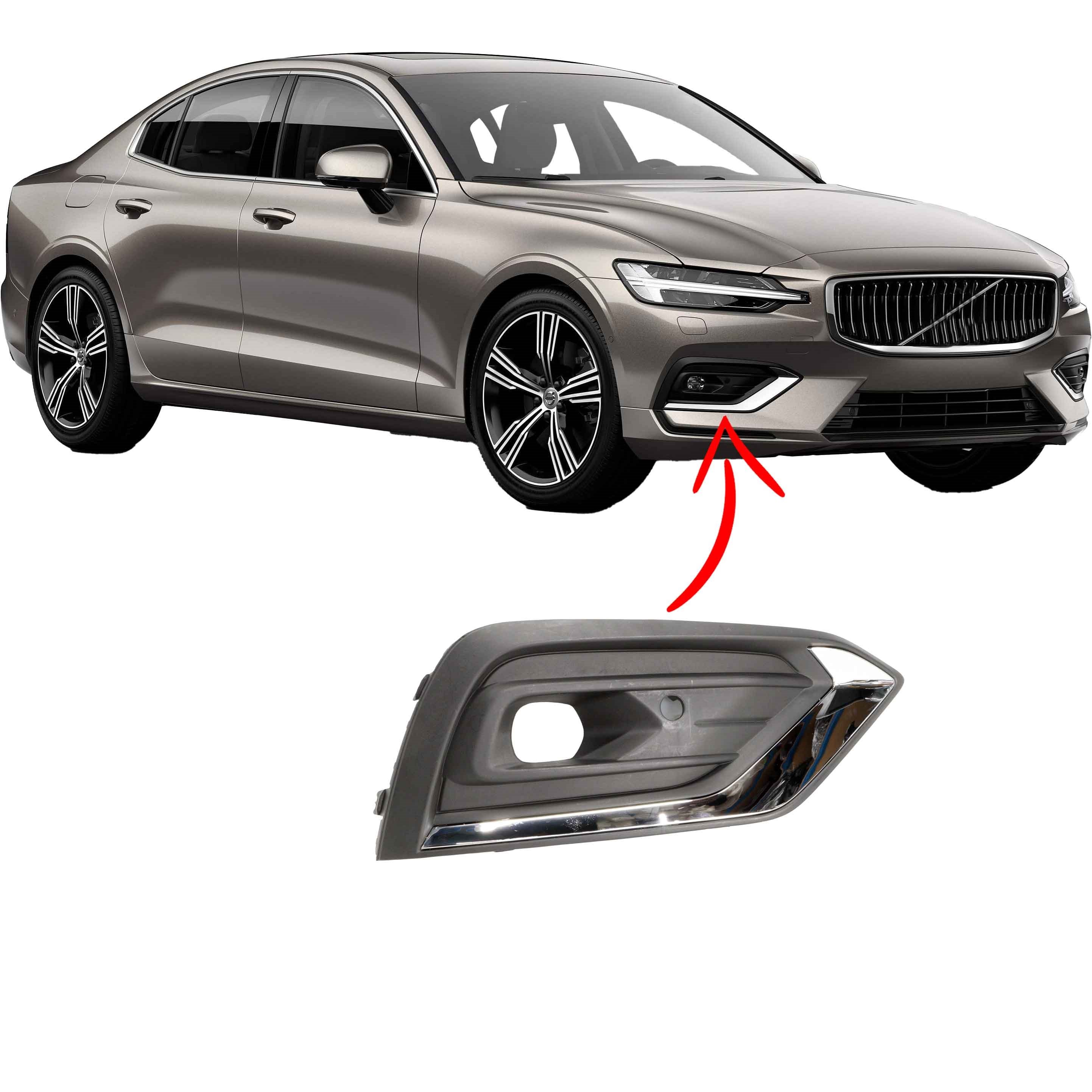 Volvo S60 V60 Ön Tampon Sis Kapağı Sağ 2019- (Sis Farı Olanlar İçin)