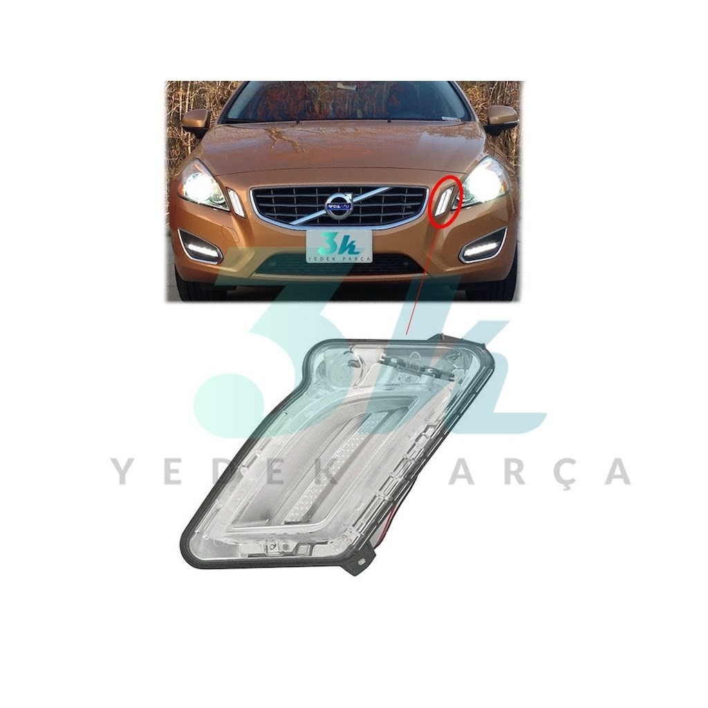 Volvo S60 V60 Sol Gündüz Ledi 2011 2012 2013 Sis Lambası