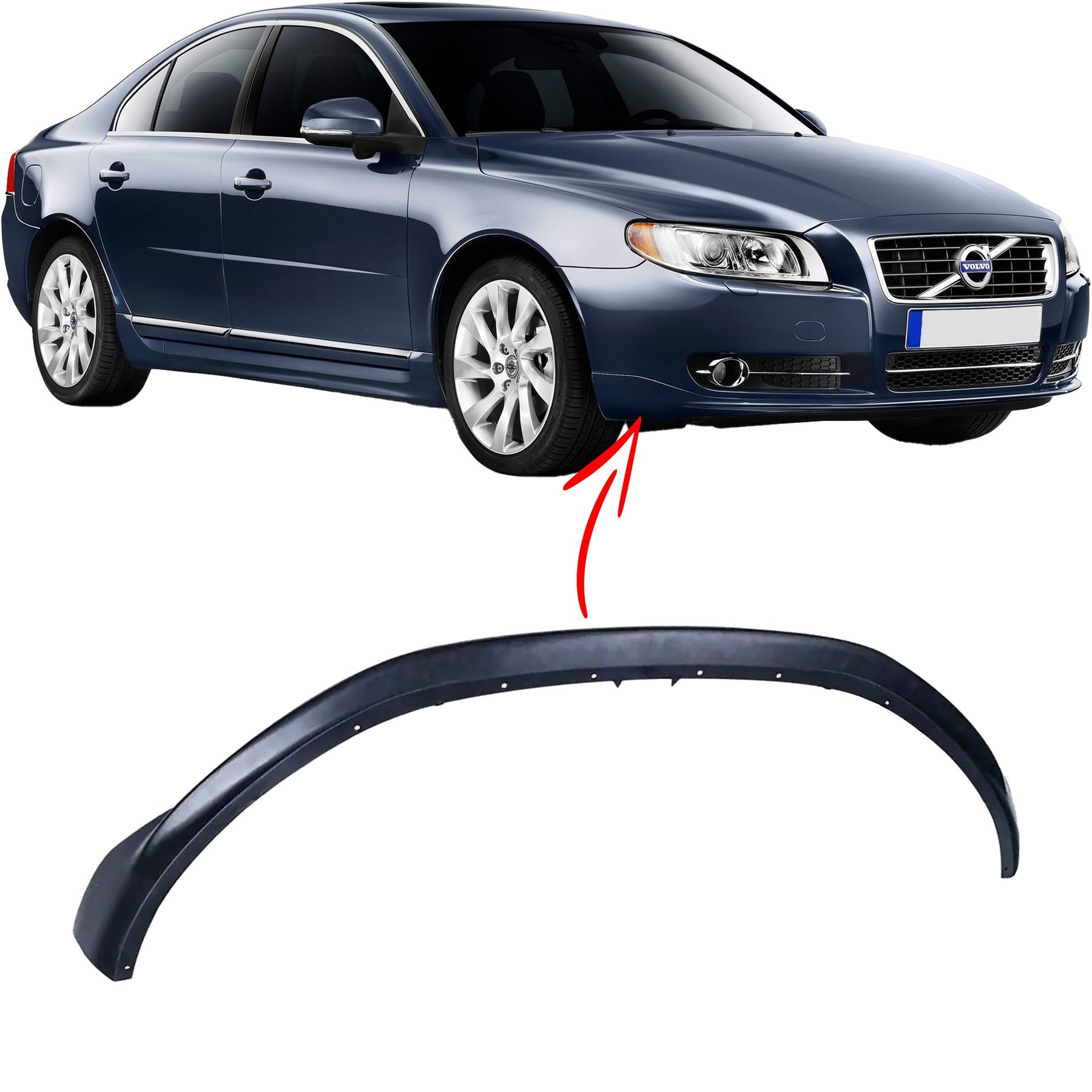 Volvo S80 Ön Tampon Eki Alt Spoiler Karlık 2007 2013