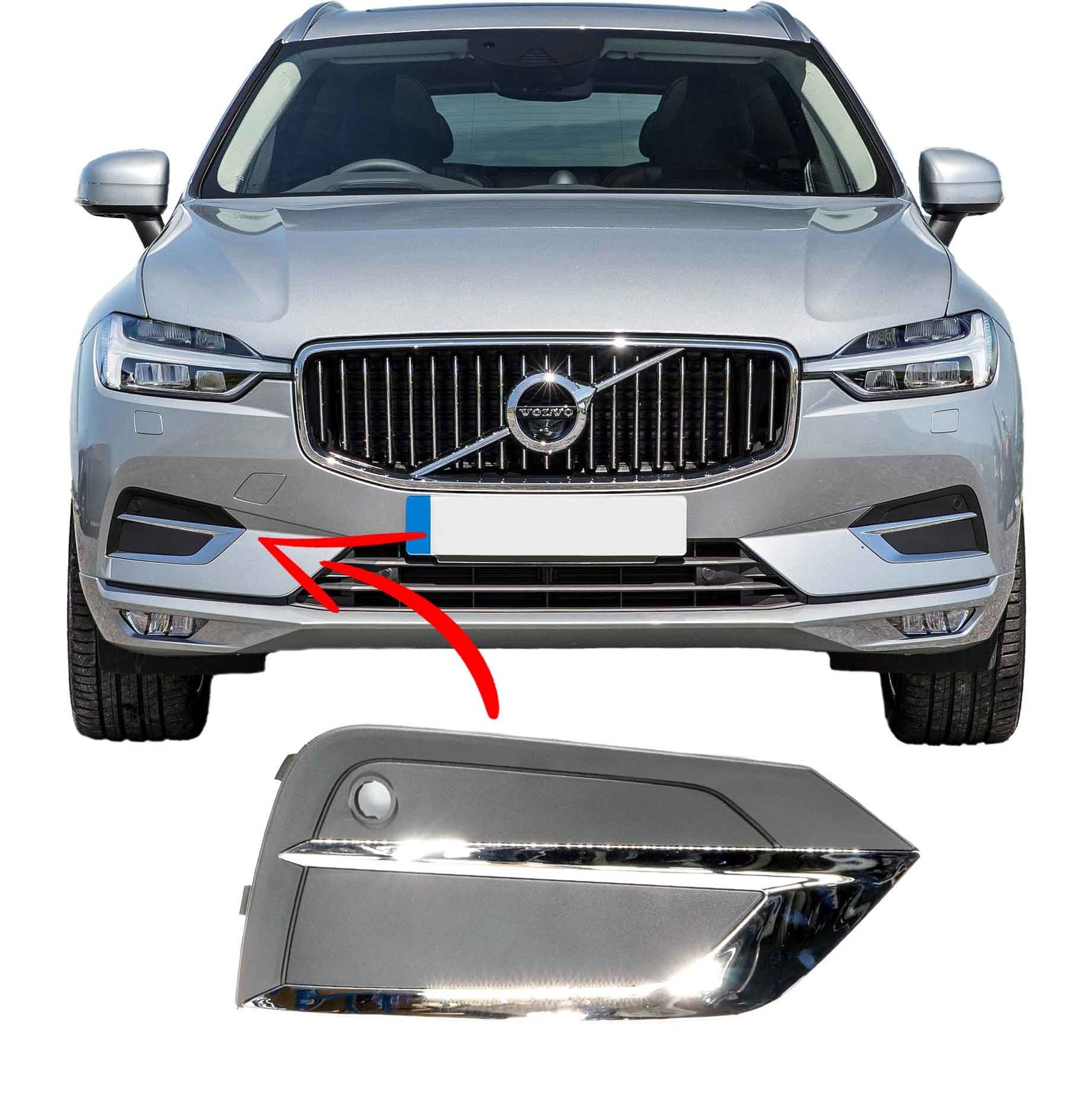 Volvo Xc60 Sis Kapağı Kromlu Park Sensör Delikli 2018 Sağ