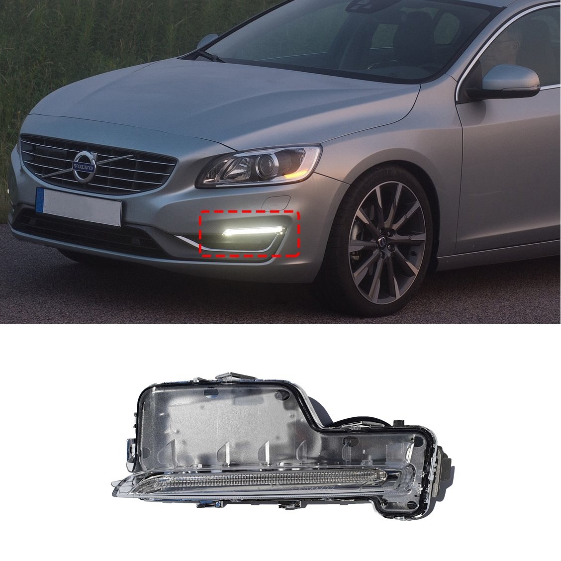 Volvo S60 V60 Gündüz Ledi Sis Farı Sol 2014 2015 2016 2017 2018