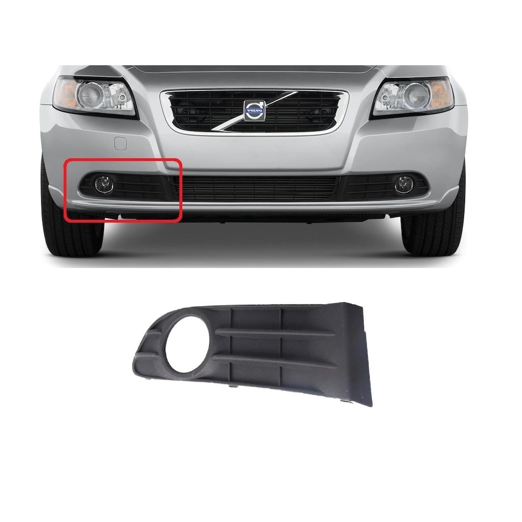 Volvo S40 2008 2012 Ön Tampon Sağ Sis Kapağı