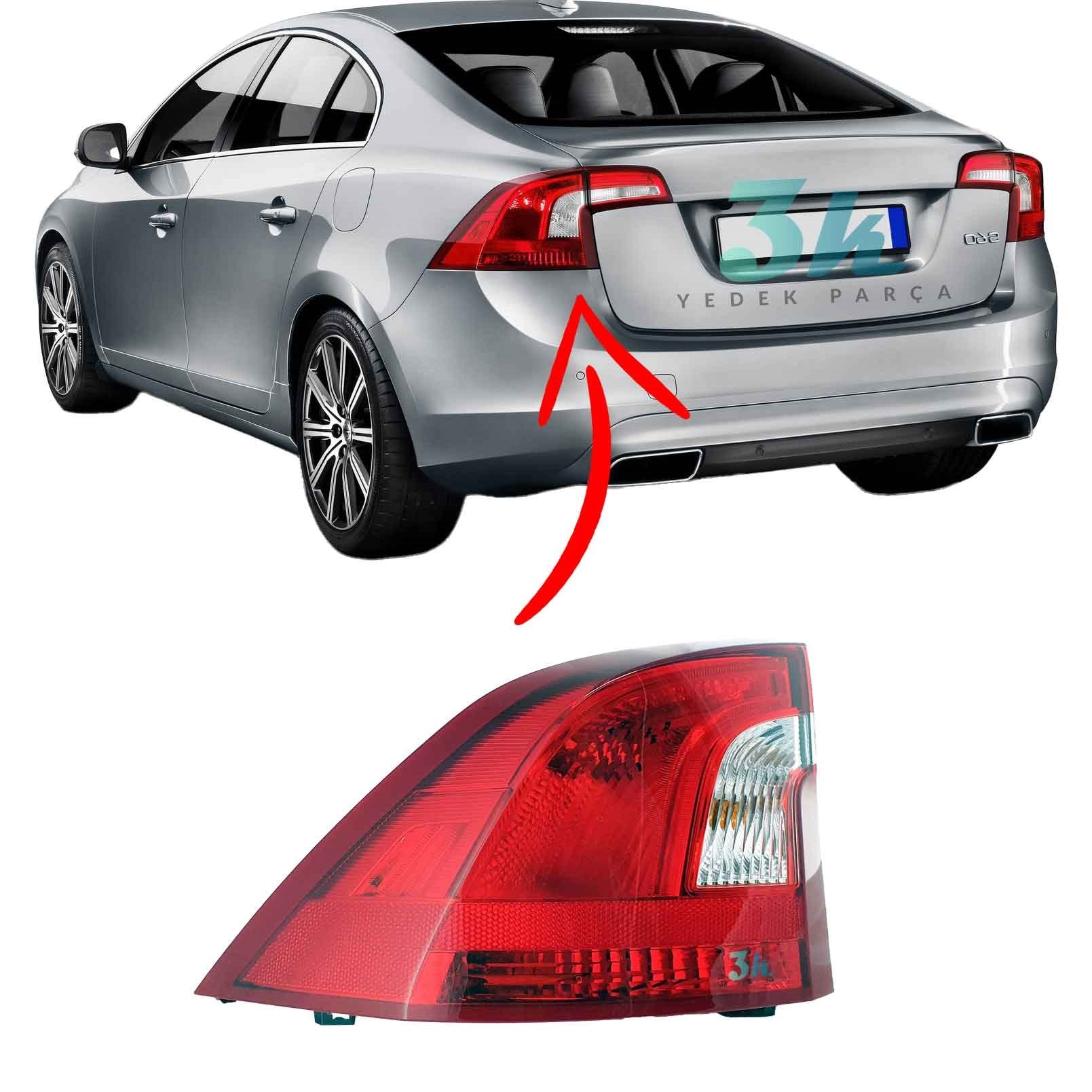 Volvo S60 Sıfır Sol Lambası Stop 2011 2018 İthal