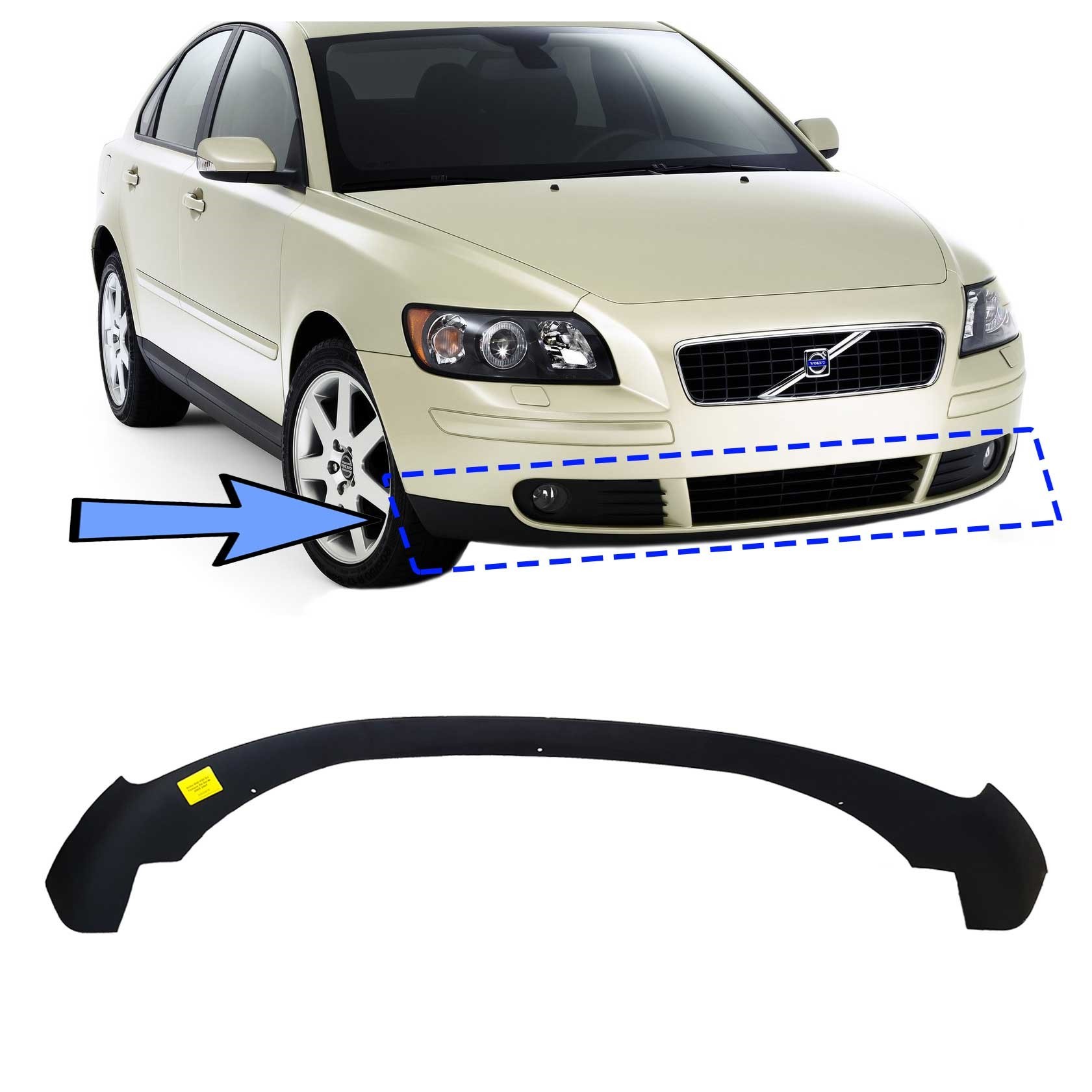 Volvo S40 V50 Ön Tampon Alt Eki Spoiler Karlık 2005 2006 2007