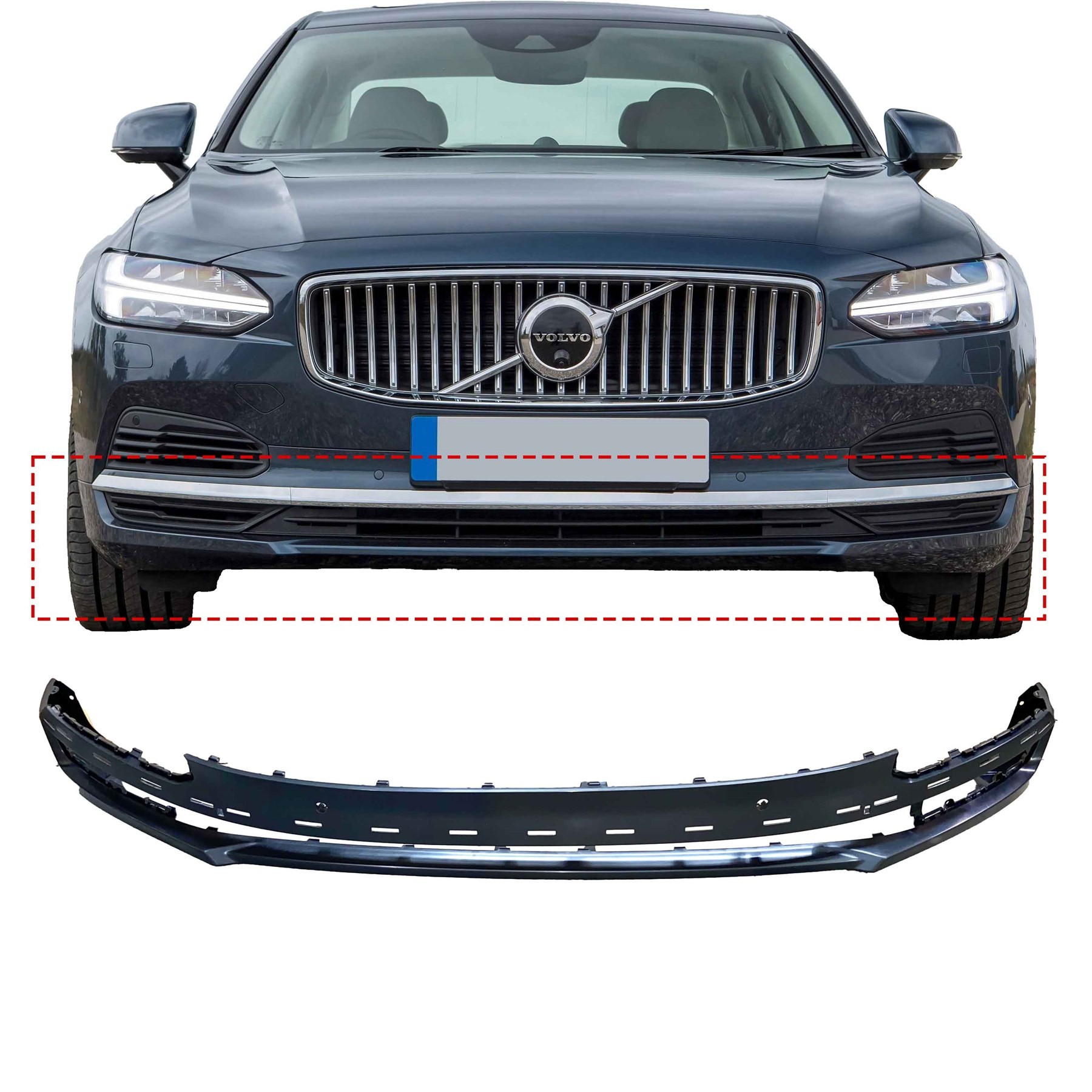 Volvo S90 Ön Tampon Alt Spoiler Eki 2021-2025 32227205