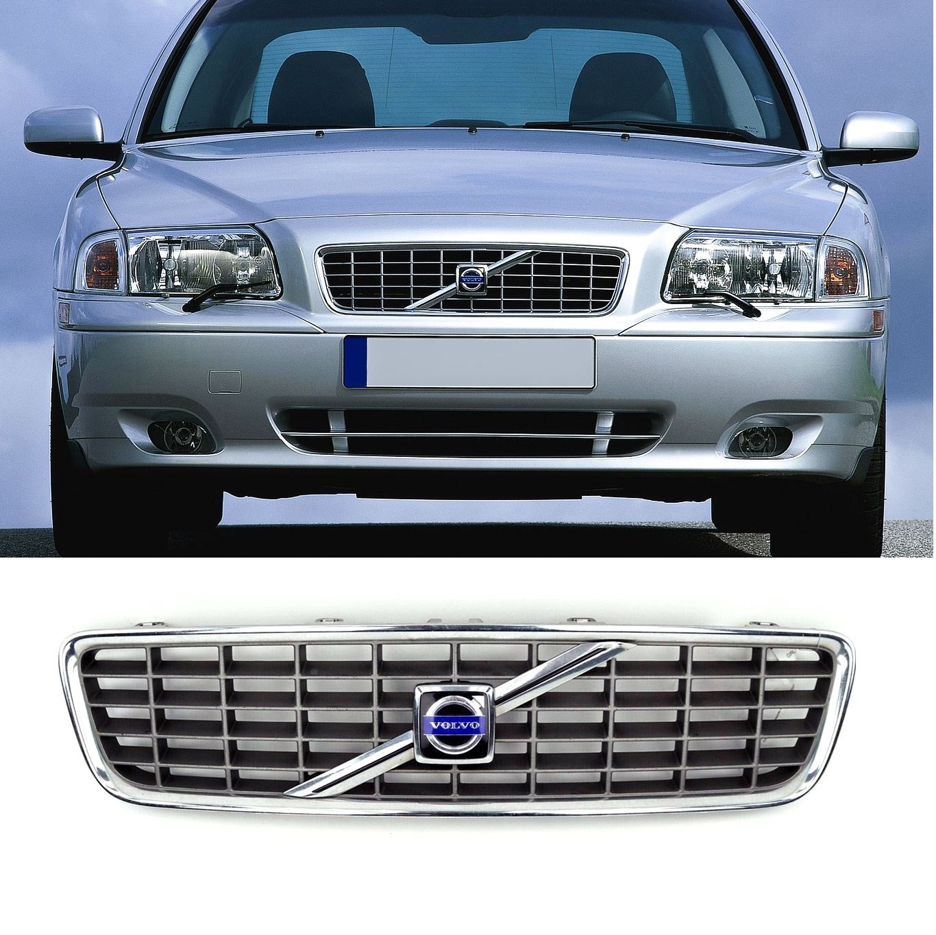 Volvo S80 Panjur  Logo Krom 1999 2006 Model