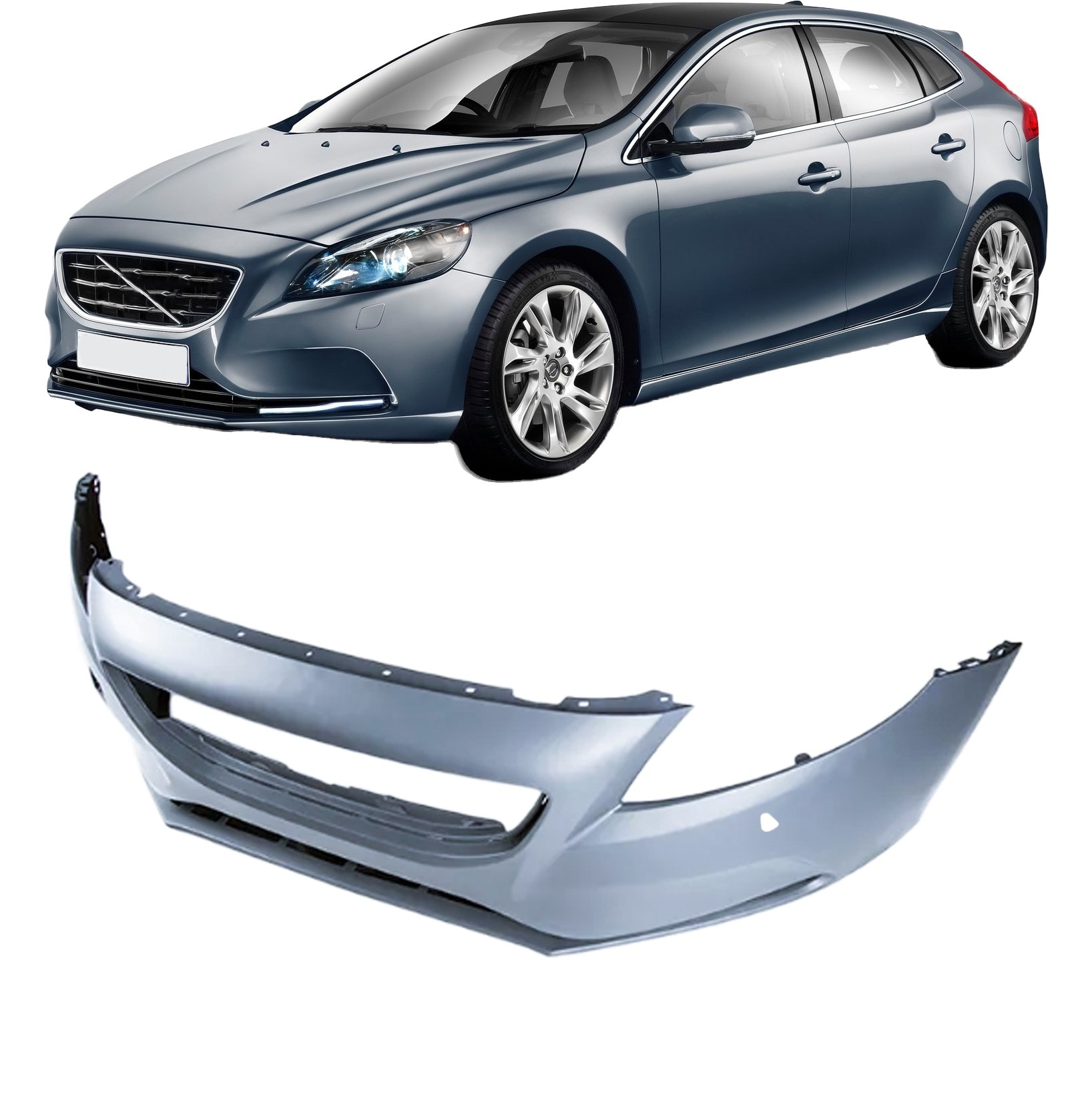 Volvo V40 Ön Tampon Far Yıkamalı 2013 2019