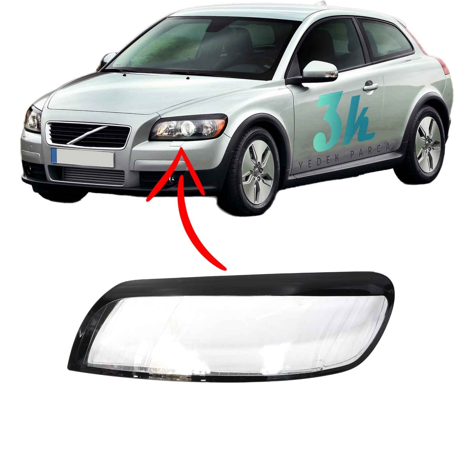 Volvo C30 Far Camı Sol Xenon / Halojen 2007 2008 2009 2010