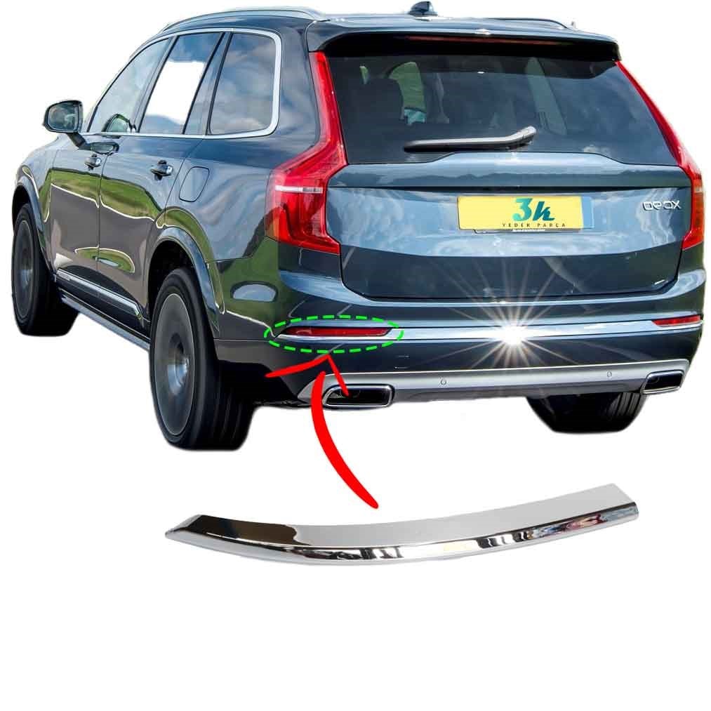 Volvo Xc90 Arka Tampon Reflektör Krom Nikelaj Çıtası 2020-2024 Sol