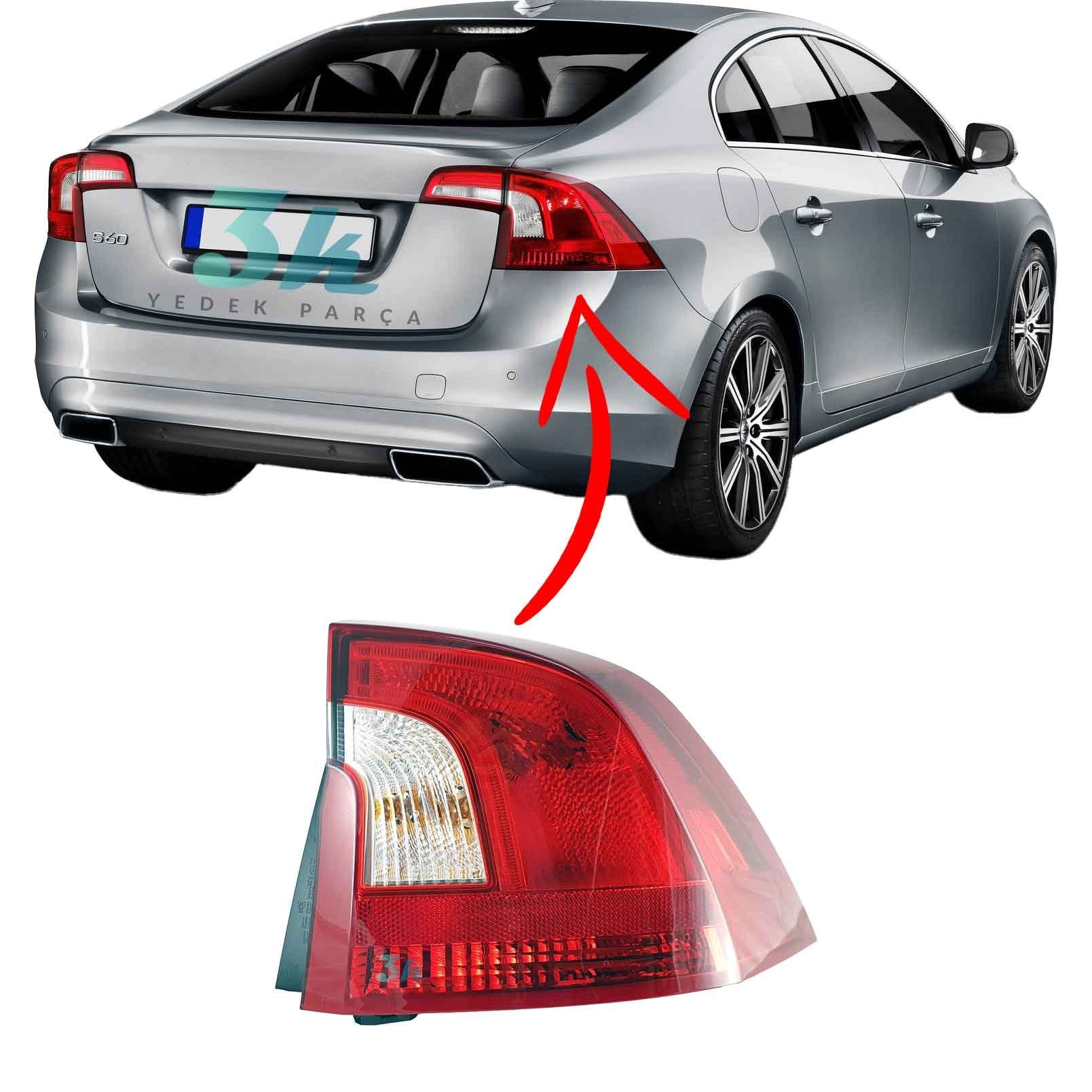 Volvo S60 Sıfır Sağ Lambası Stop 2011 2018 İthal