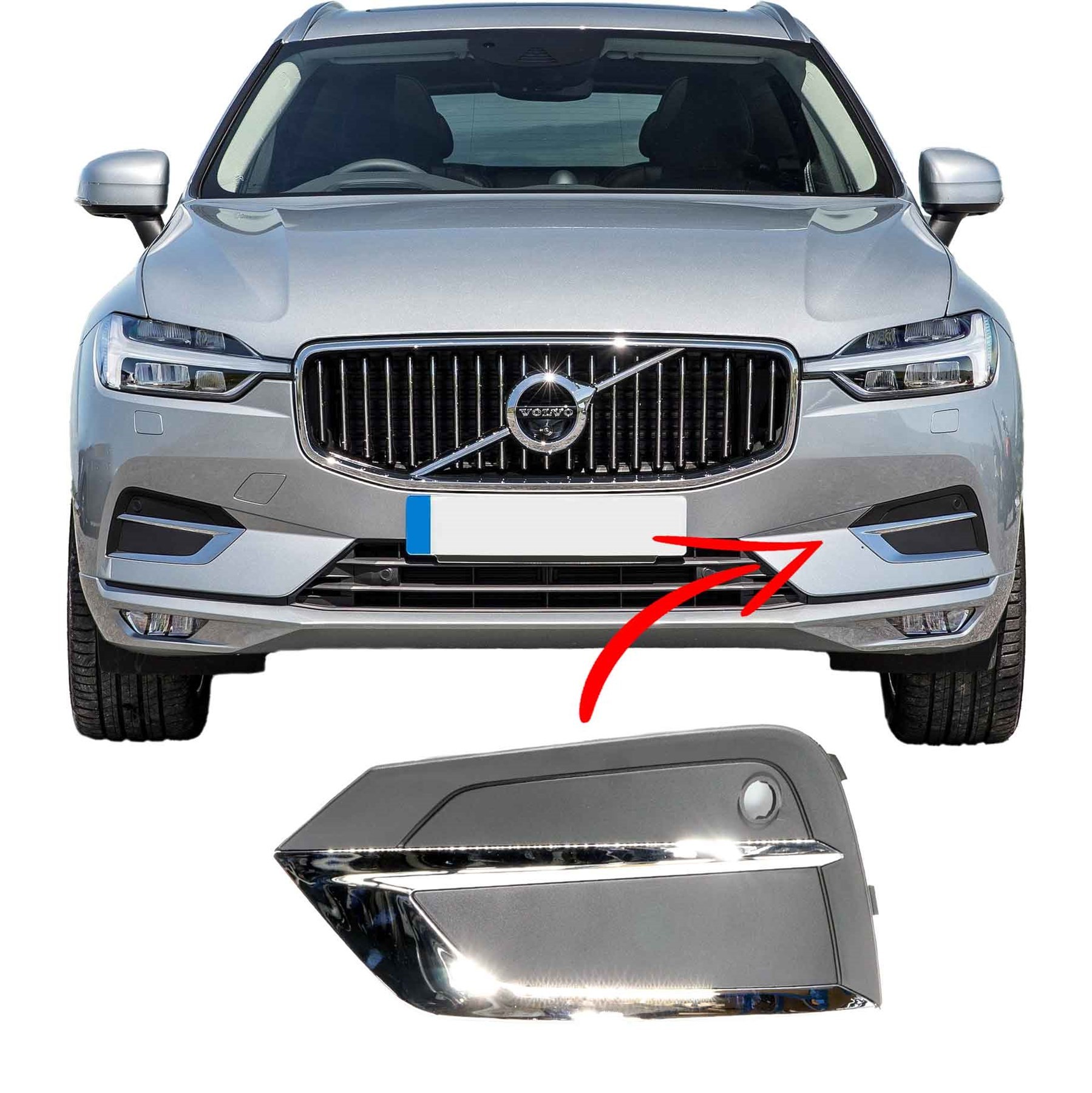 Volvo Xc60 Sis Kapağı Kromlu Park Sensör Delikli 2018 Sol