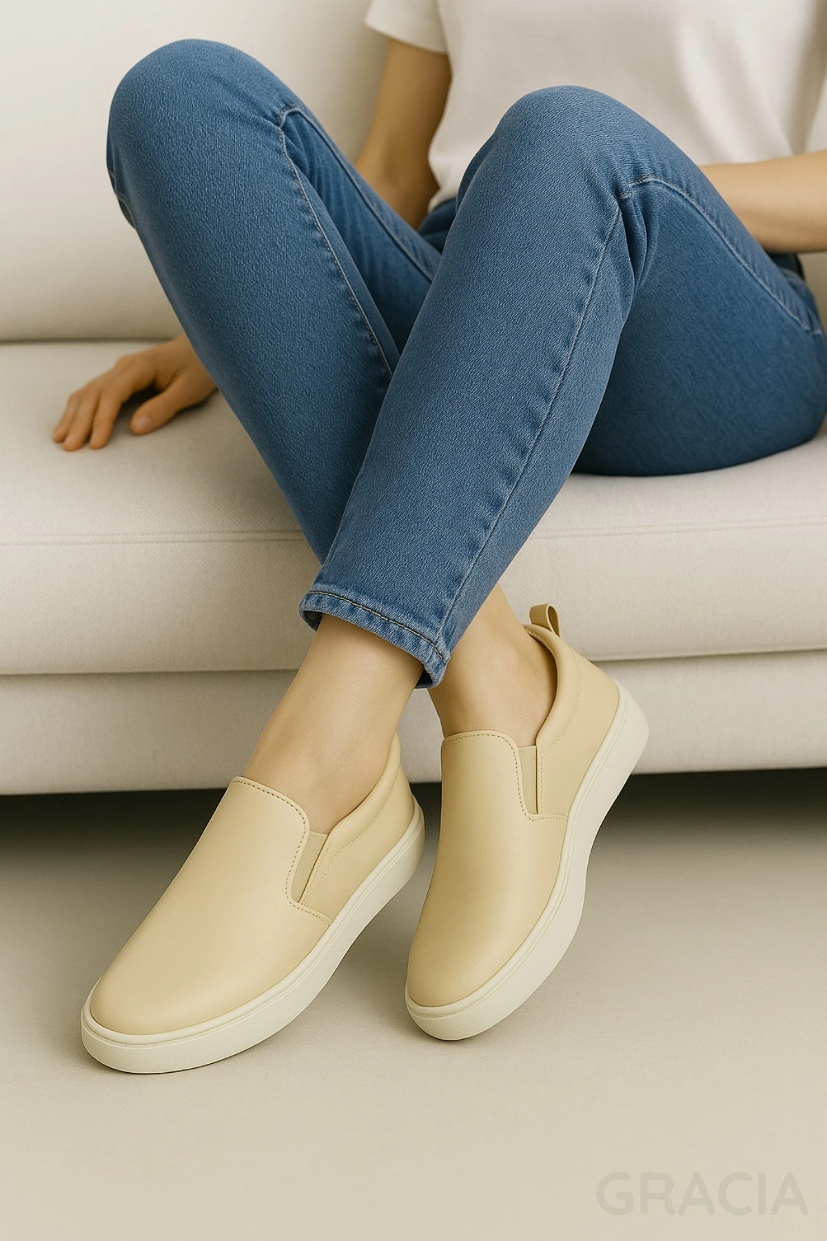 El Yapımı Hakiki Deri krem Kadın Hafif Esnek Rahat Şık yürüyüş ortapedik İş Ofis Günlük Ayakkabı