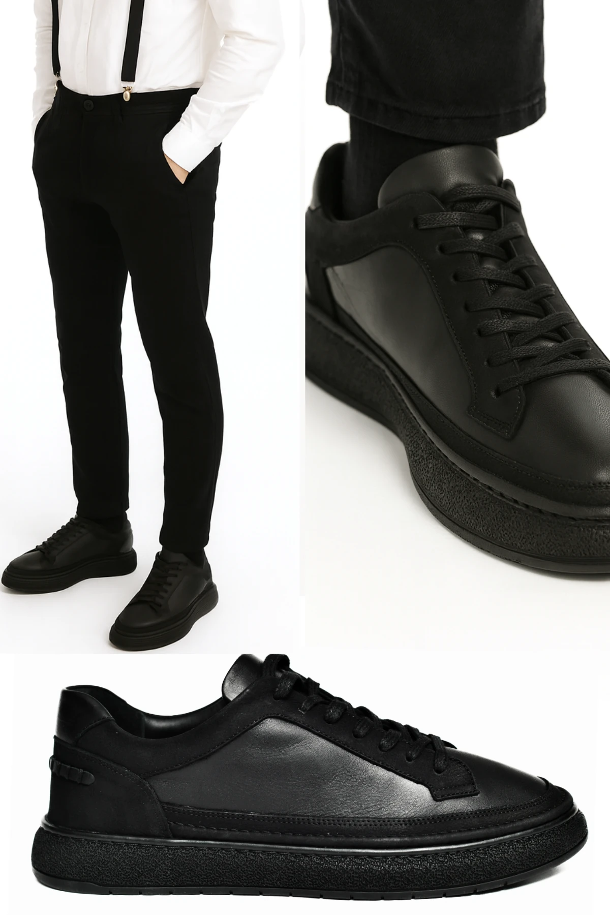 Erkek Casual Hakiki Deri Ayakkabı Rahat Taban Günlük Ofis Ortopedik Kaymaz Okul Sneakers Şık Klasik