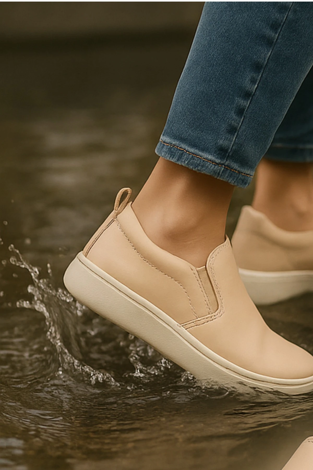 El Yapımı Hakiki Deri krem Kadın Hafif Esnek Rahat Şık yürüyüş ortapedik İş Ofis Günlük Ayakkabı