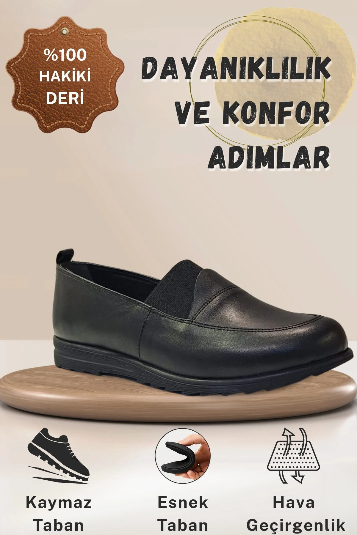 Hakiki Deri El Yapımı Kadın Loafer Ortapedik Ayakkabı - Konfor ve Şıklığın Buluştuğu Günlük Babetler