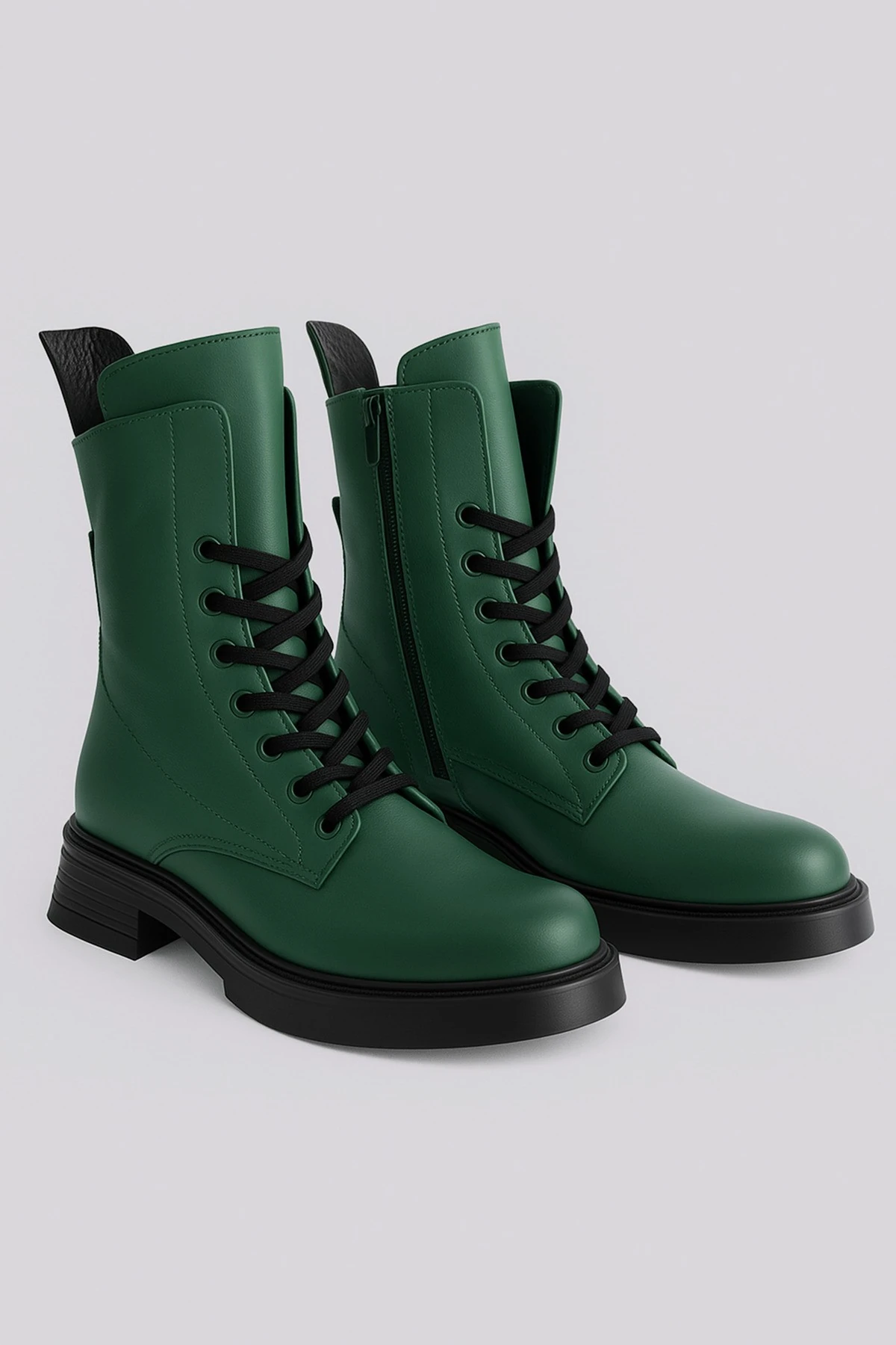 Kadın Kışlık Hakiki Deri Termo Tabanlı Fermuarlı Bağcıklı Şık ve Rahat Bot Su Geçirmez Konforlu