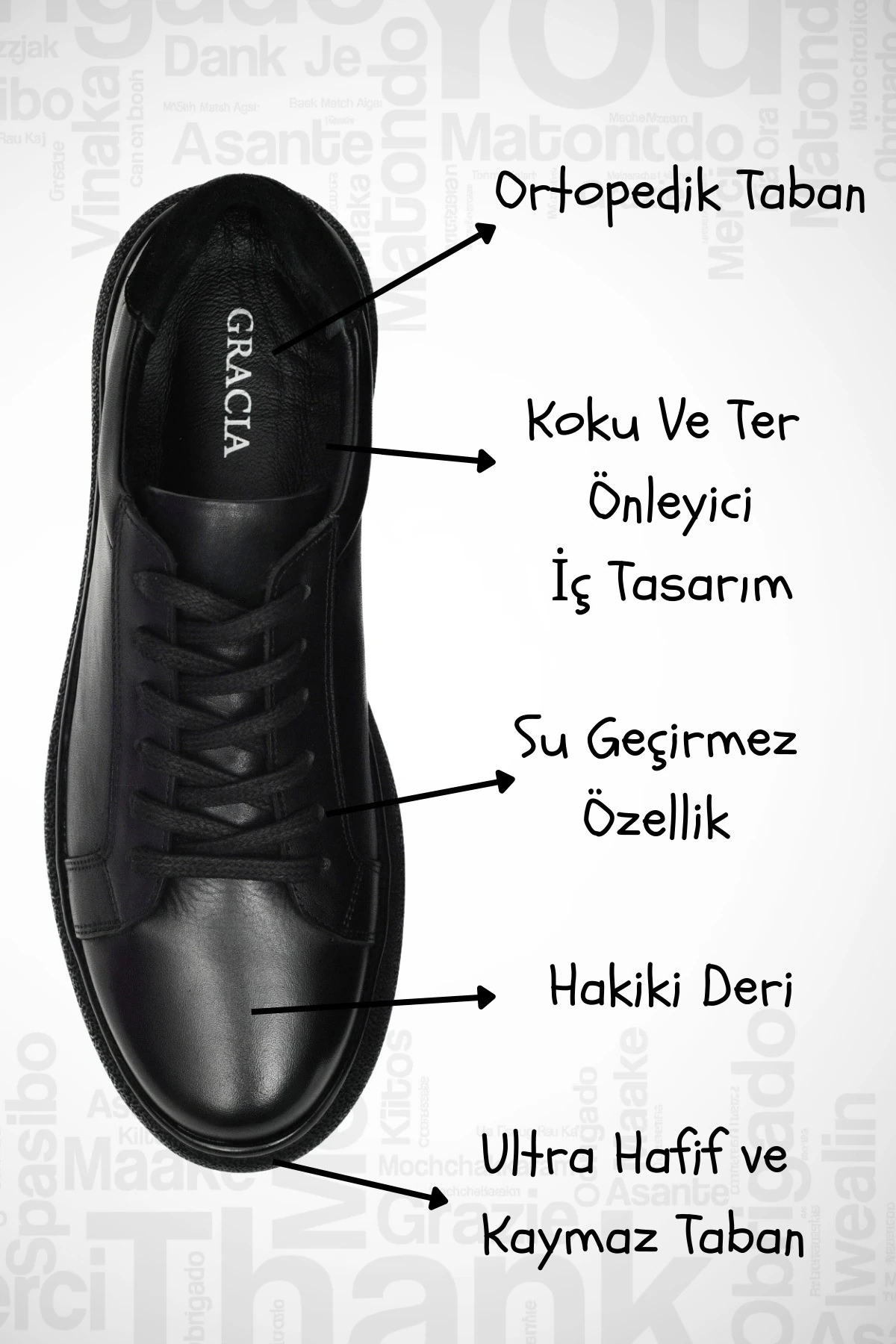 Erkek Sneakers Hakiki Deri Ayakkabı Rahat Tabanlı Günlük Ofis Ortopedik Kaymaz Okul Casual Şık