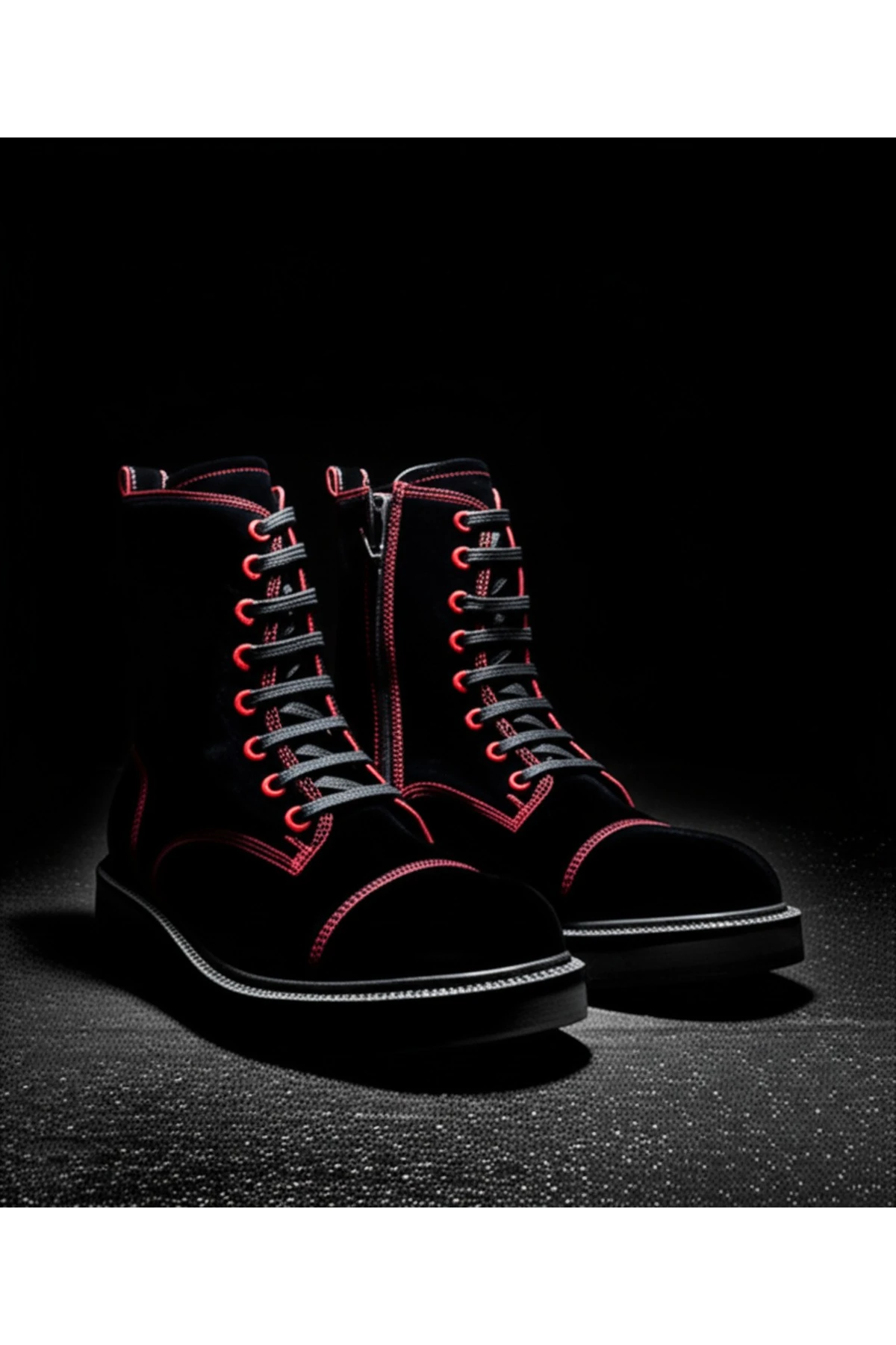 Hakiki Nubuk Deri Kadın Genç Kız Kışlık Fermuar Bağcıklı Renkli Poli Taban Bot Rahat Dayanıklı Okul