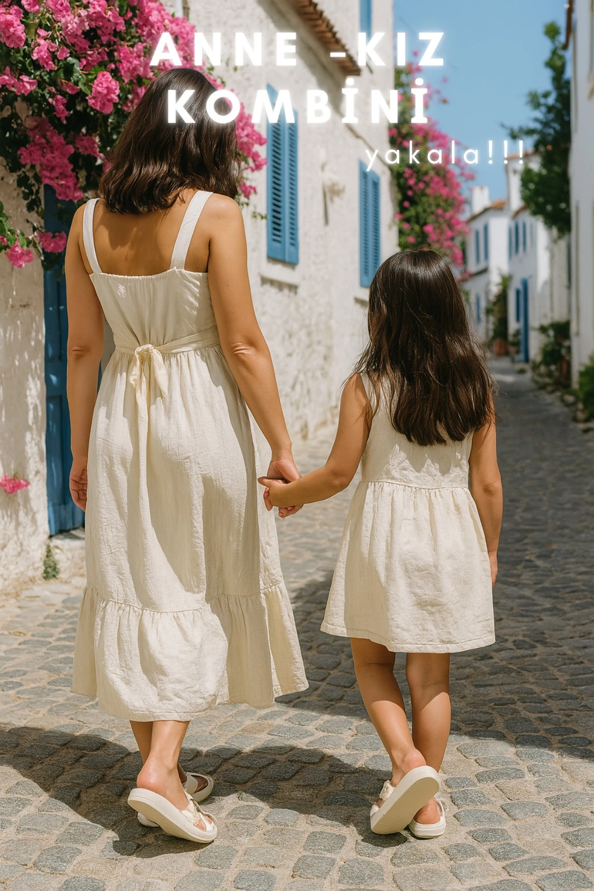 Anne Kız Çocuk Uyumlu Kombin Yazlık EVA Kalın Tabanlı Terlik – Hafif Rahat Şık Model Plaj Günlük