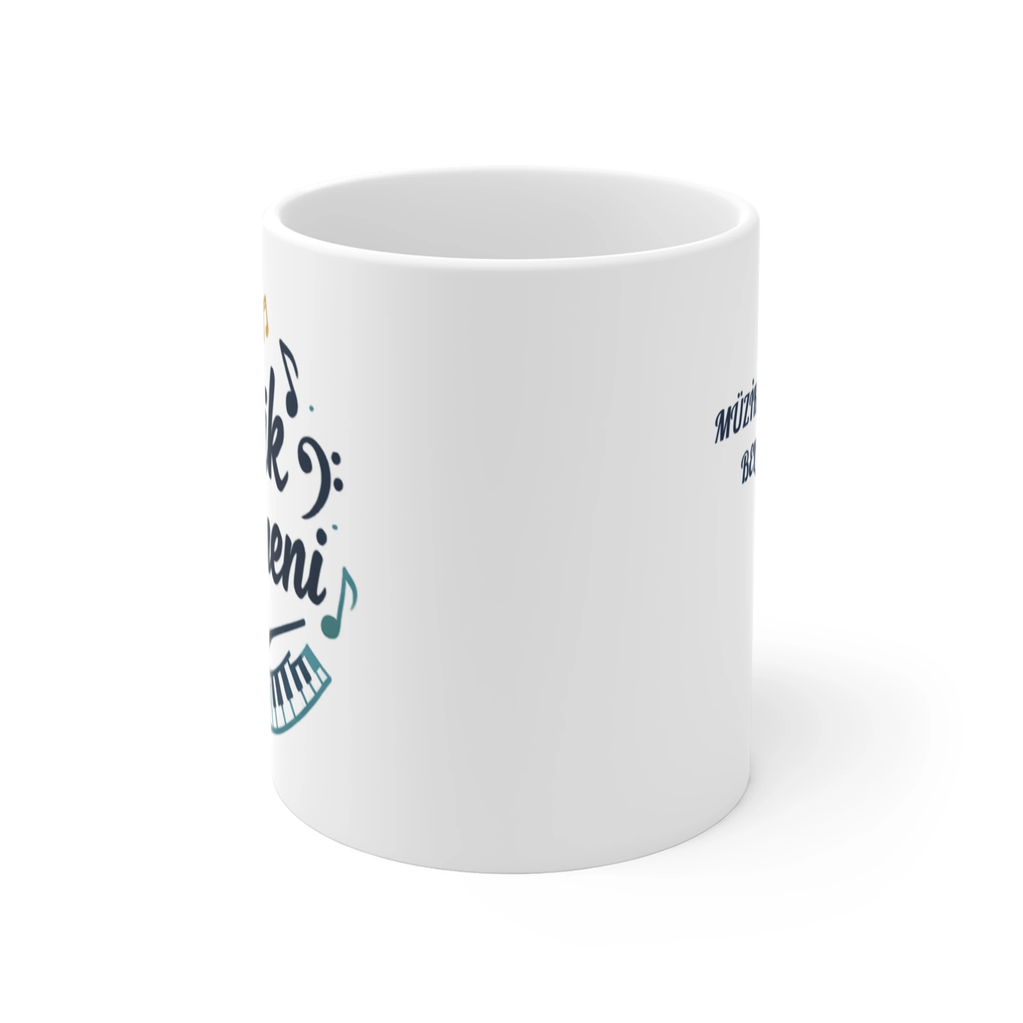 Müzik Öğretmenine Özel Kişiselleştirilebilir Kupa | Öğretmenler Günü Notalı Hediye - Gitar ve Piyano Temalı