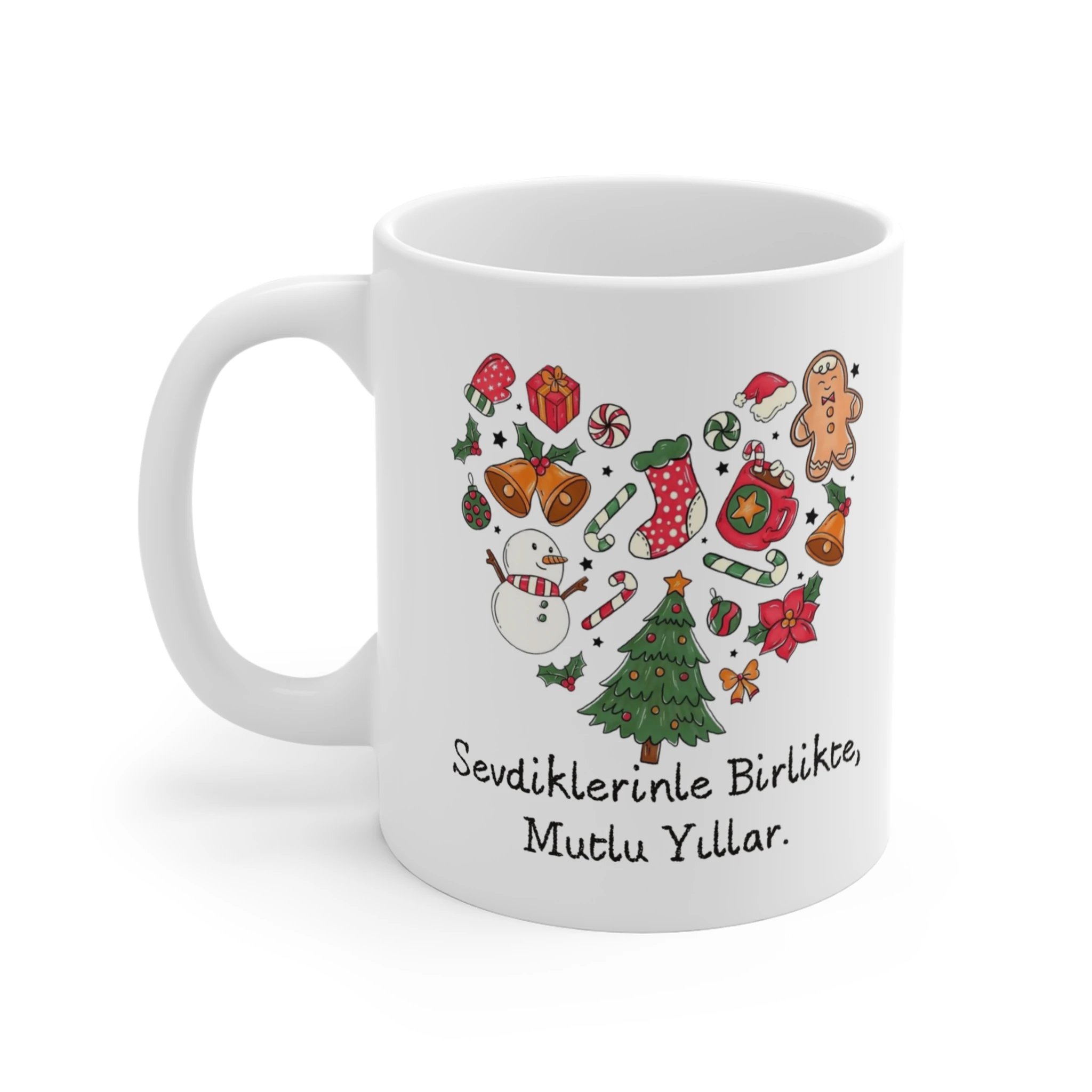 Kişiye Özel Aile İsimli Kardan Adam Koleksiyonu Kupa Bardak - Tüm Aileye Mutlu Yıllar Temalı Kişiselleştirilebilir Hediye